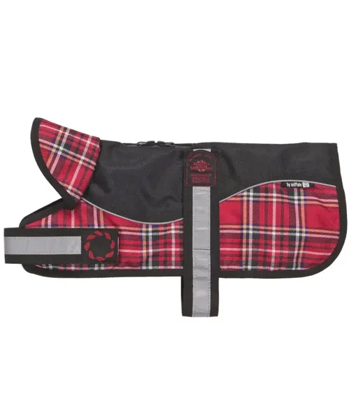 Animate Reflective Padded Harness Dog Coat Diamond Red