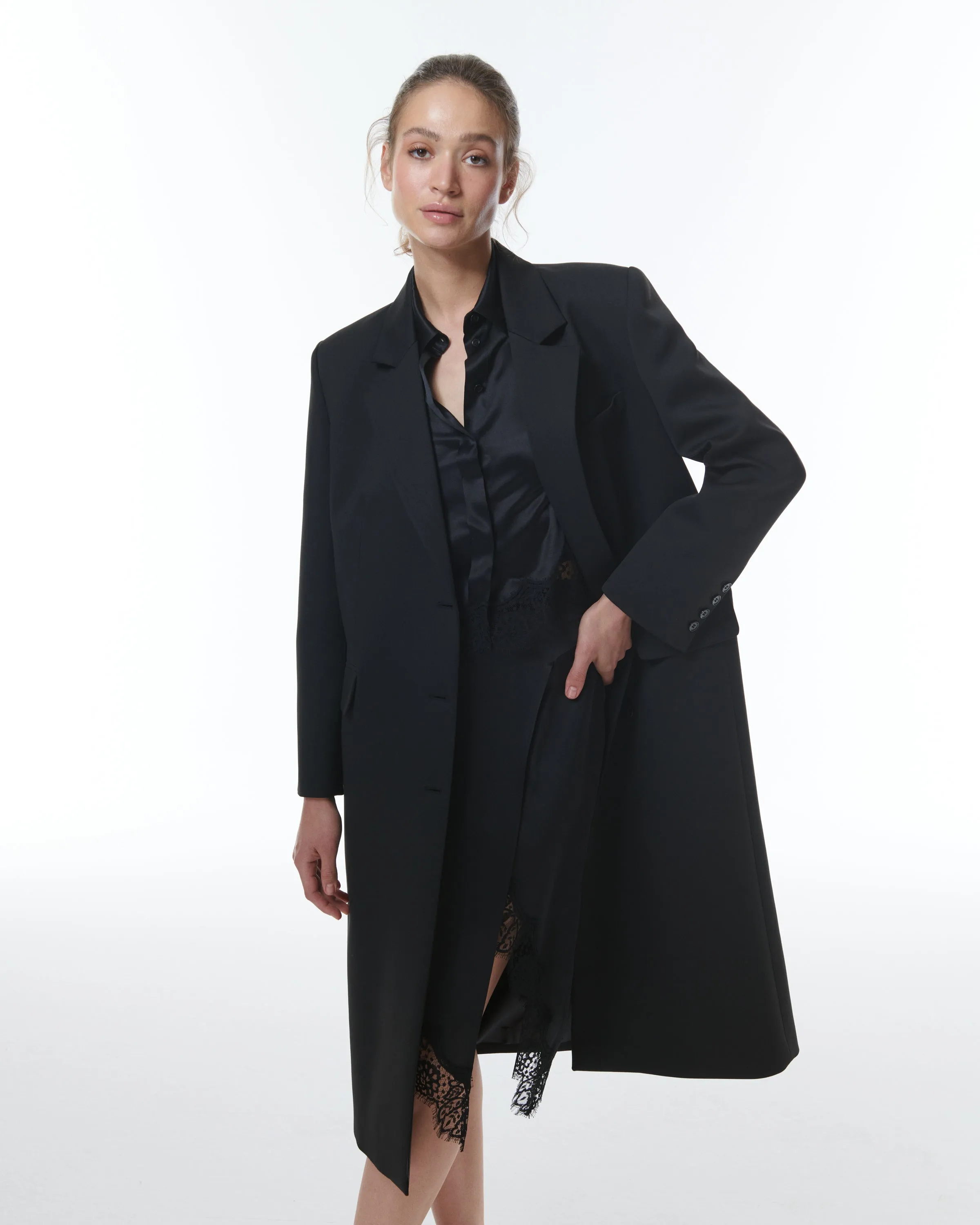 Aphrodite Zip Sleeve Duster Coat