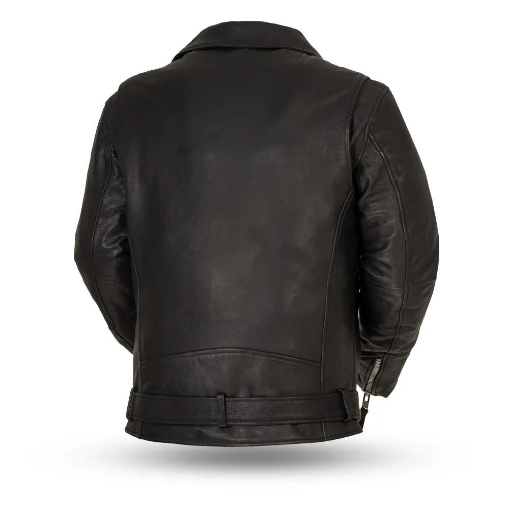 Authentic Highway Patrol Leather Jacket with silver Hardware