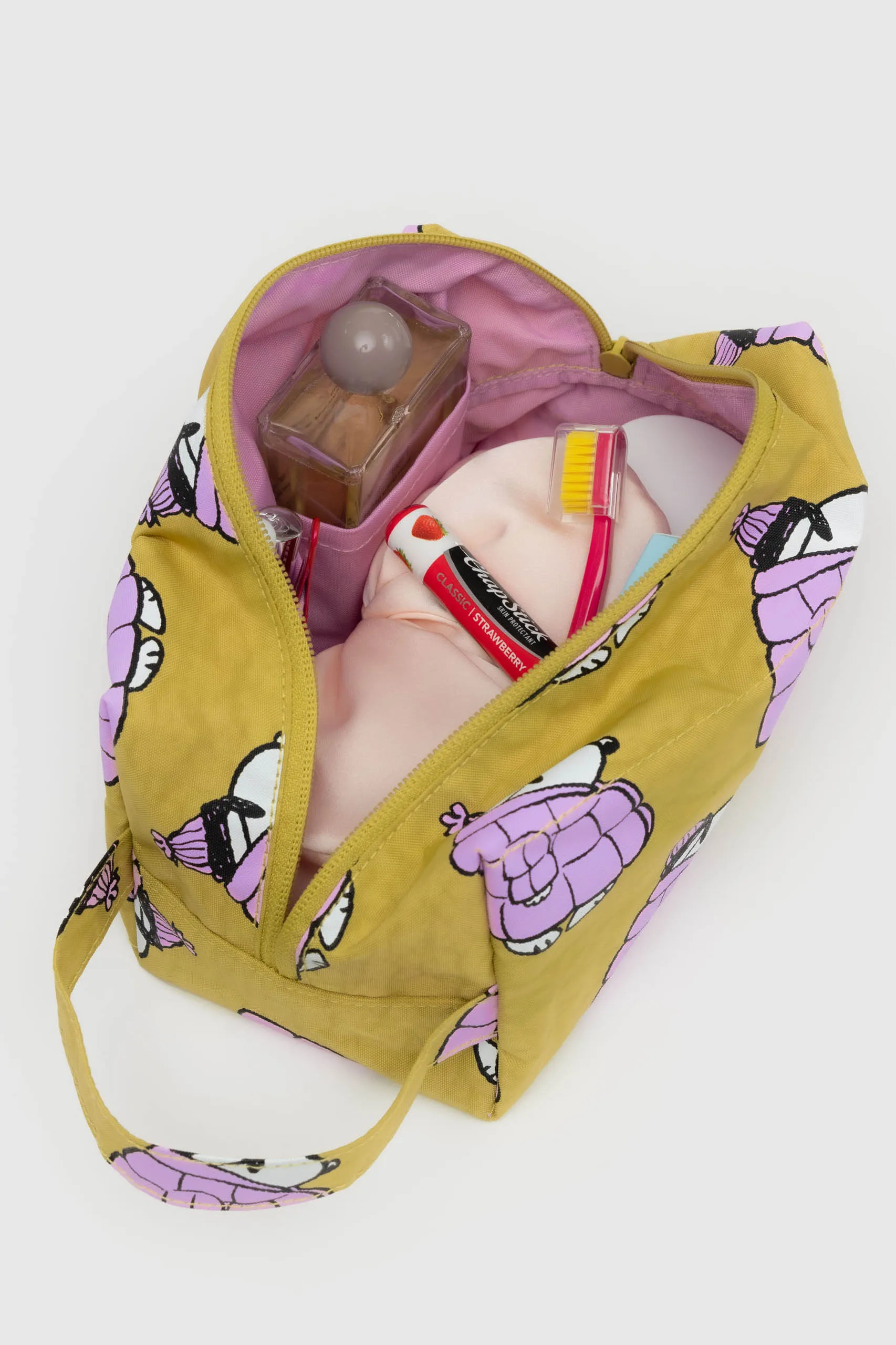 BAGGU Dopp Kit Puffer Snoopy Pink