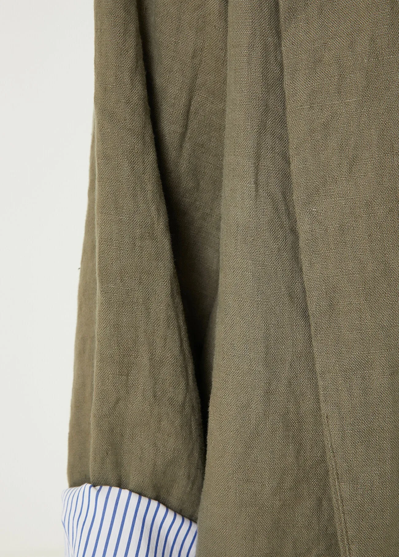 Beymen Club Comfortable Fit Linen Jacket Khaki