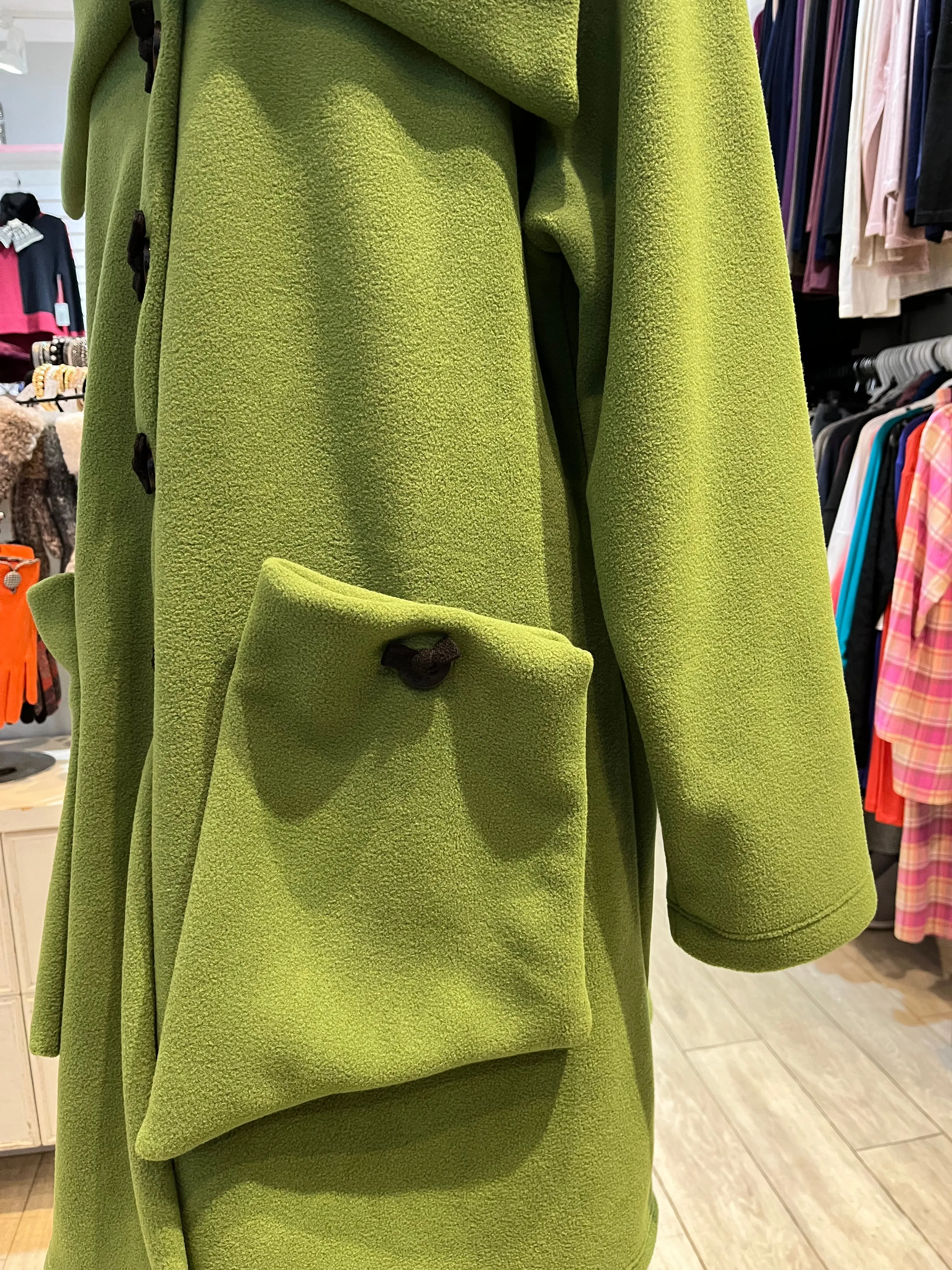 Boris Fashion, 1110 Wide Bow Fleece Jacket Gucci Green