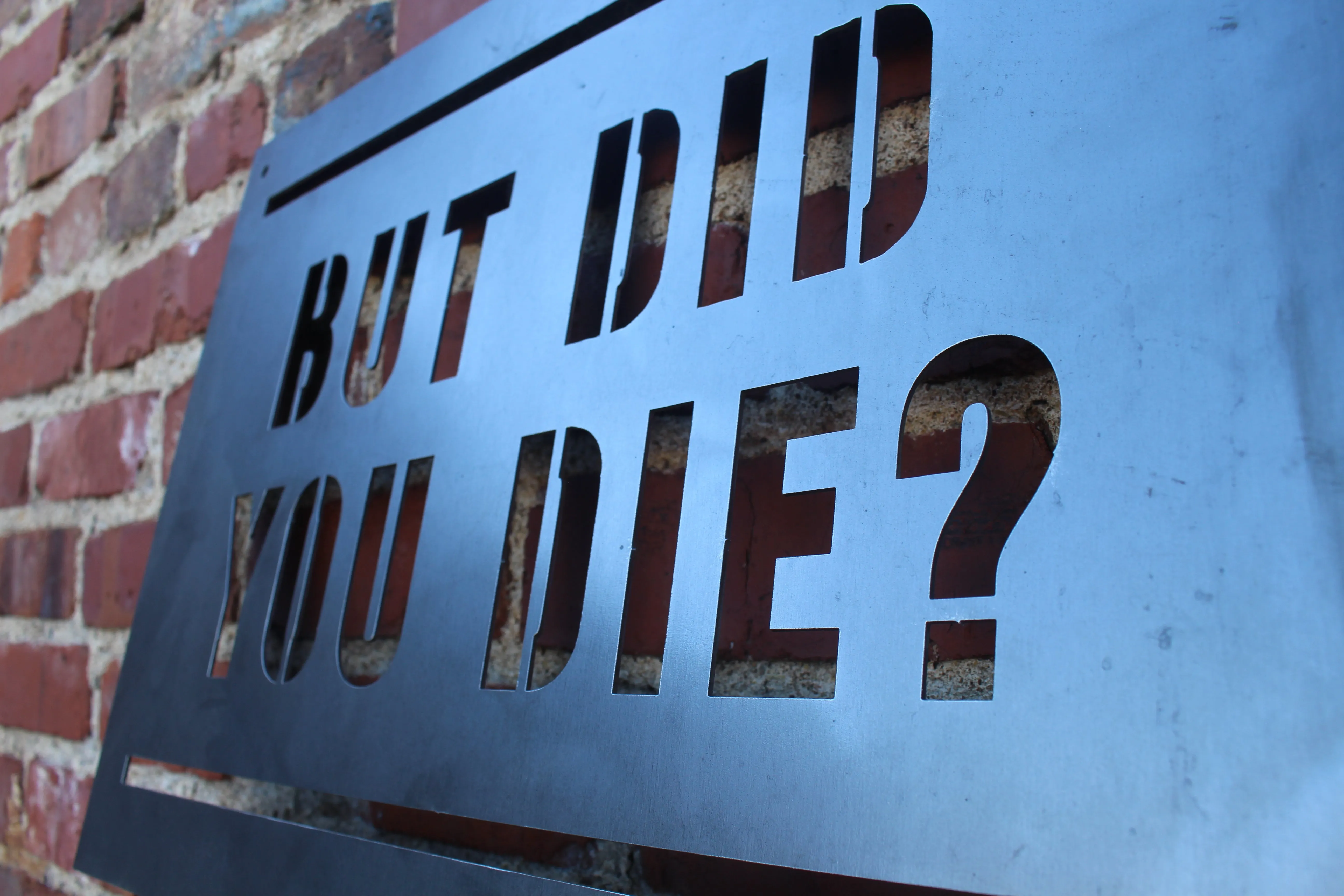 But Did you Die? - Personalized Metal Workout Quote - Motivational Wall Art - Peloton - Home Gym Wall Art - Free Shipping