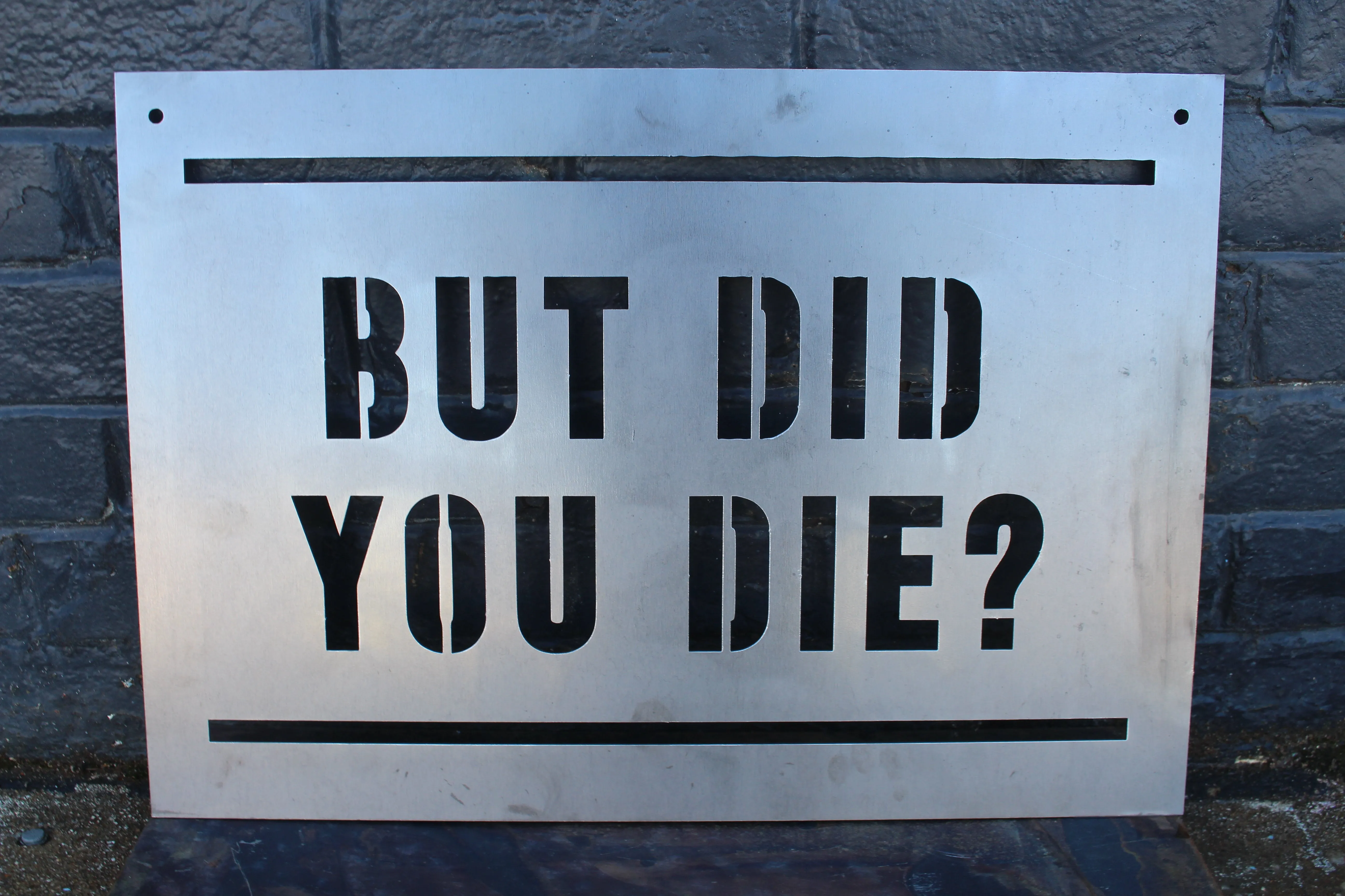 But Did you Die? - Personalized Metal Workout Quote - Motivational Wall Art - Peloton - Home Gym Wall Art - Free Shipping