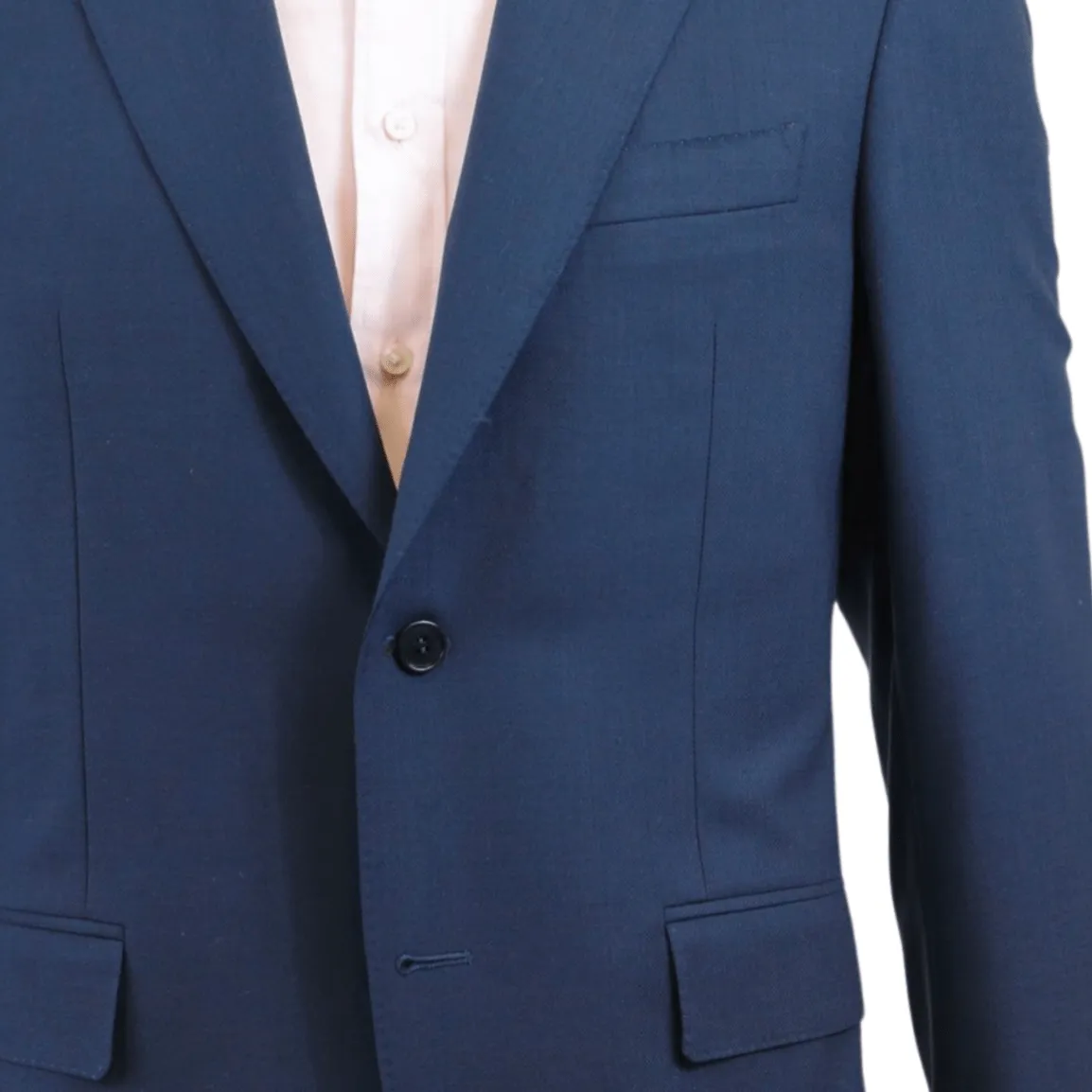 Canali Classic Fit Water Resistant Navy Wool Blazer