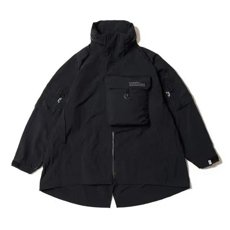 Comfy Japanese Trend Waterproof Hooded Silhouette Jacket