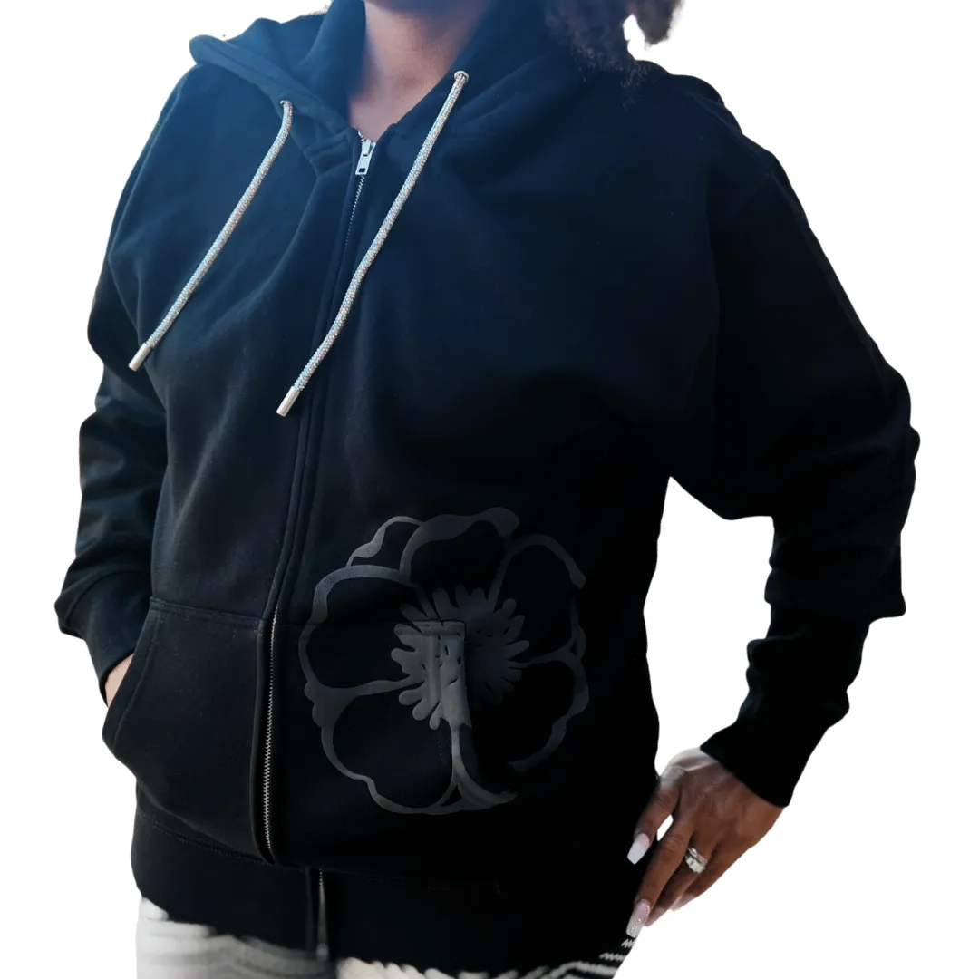 Cooki Bloom Rhinestone Rope Hoodie Jacket