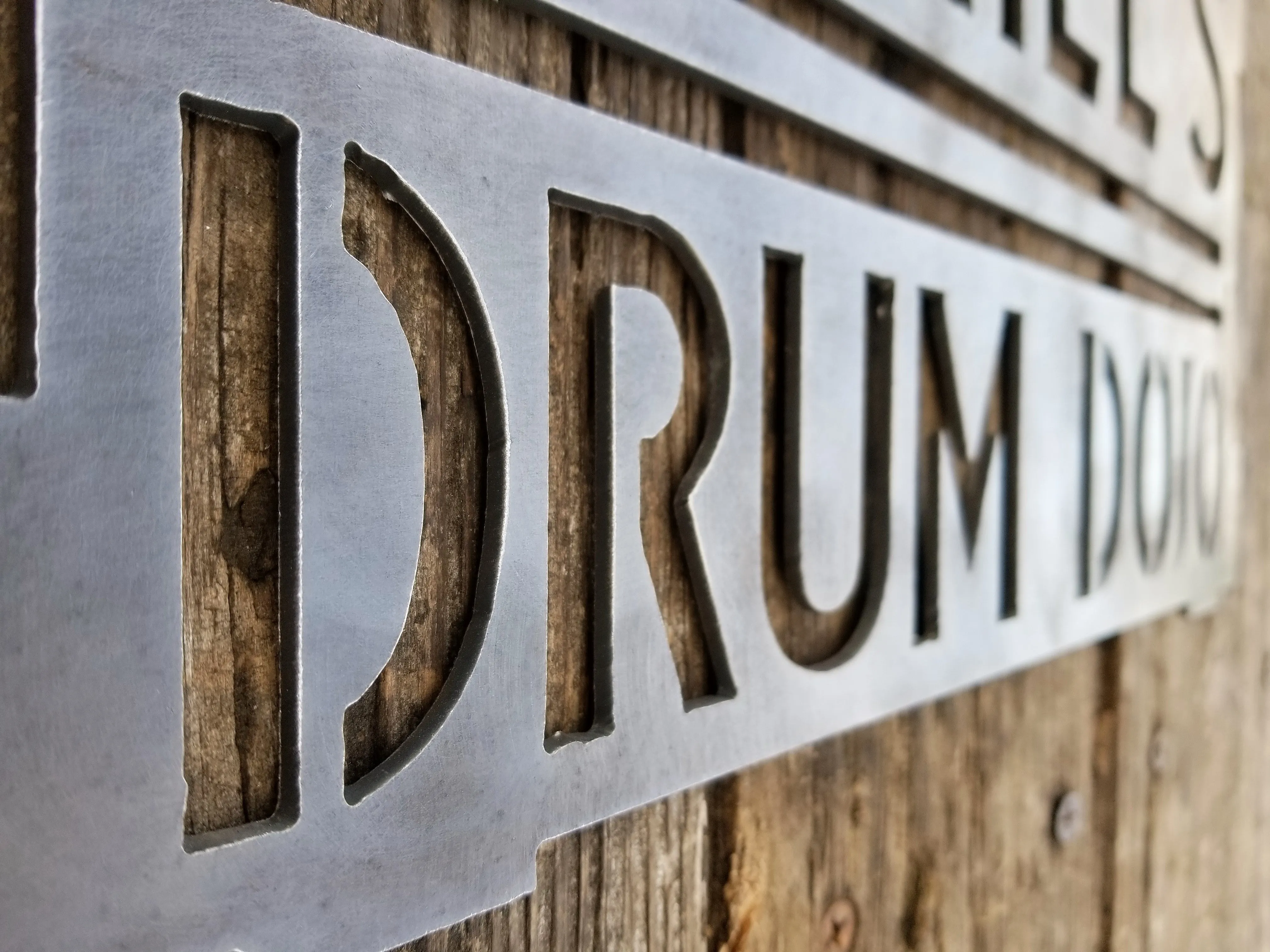 Custom Drum Room Sign - Drum Dojo, Personalized Music Room Decor, Studio Wall Art, Man Cave Signs