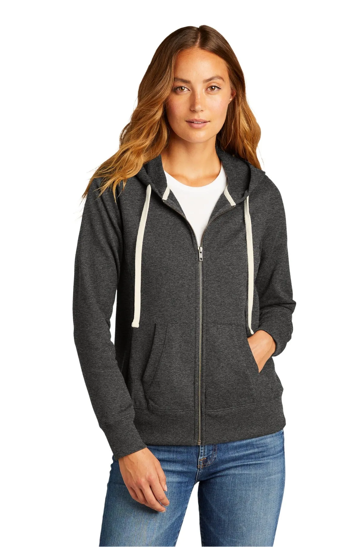 Custom Embroidered - District® Women's Re-Fleece™Full-Zip Hoodie DT8103