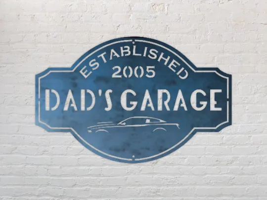 Custom Metal Garage Sign - Personalized Car Shop Decor - Rustic Wall Art, Man Cave Signs, Car Detailing, Work Shop