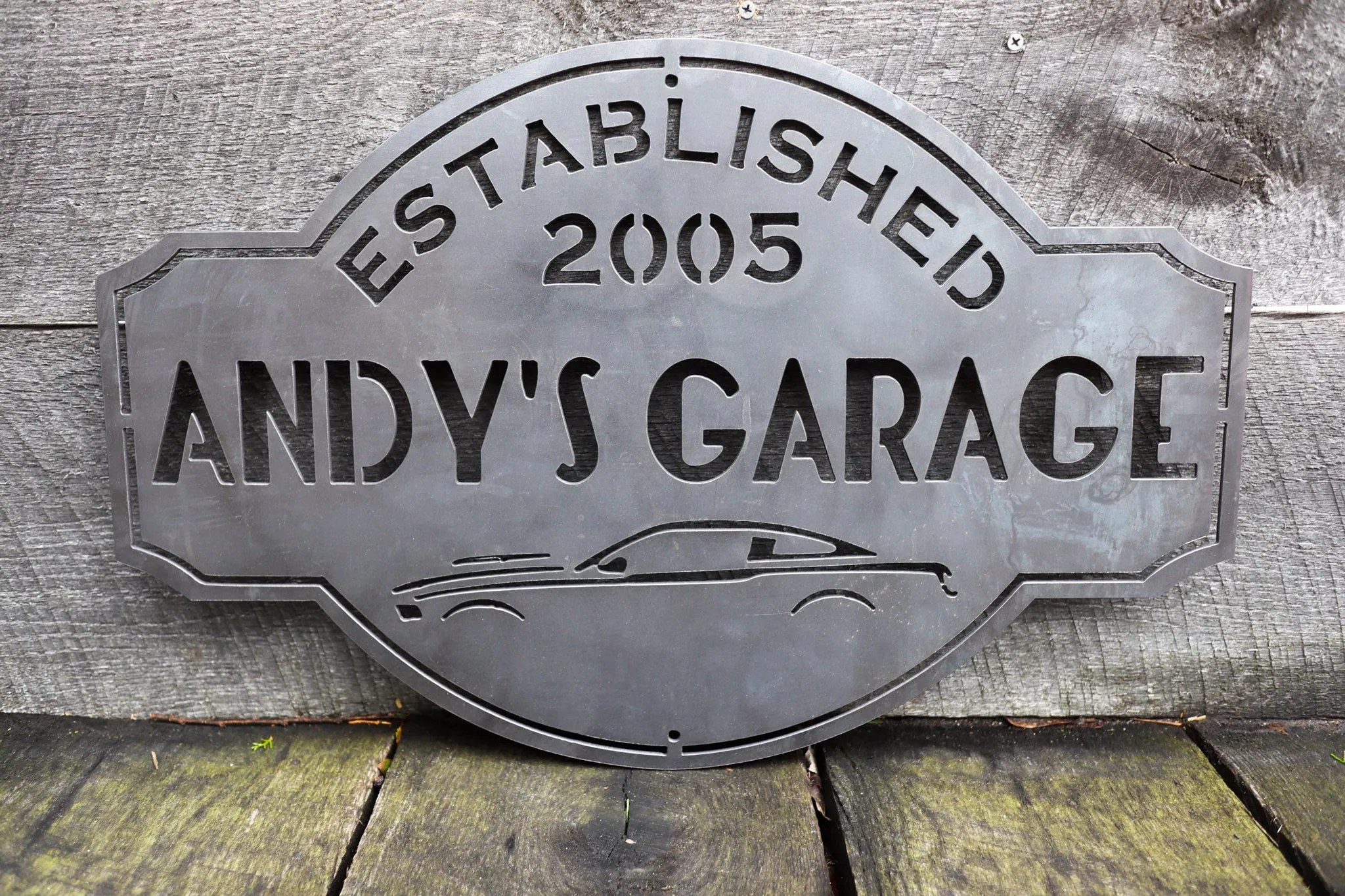 Custom Metal Garage Sign - Personalized Car Shop Decor - Rustic Wall Art, Man Cave Signs, Car Detailing, Work Shop