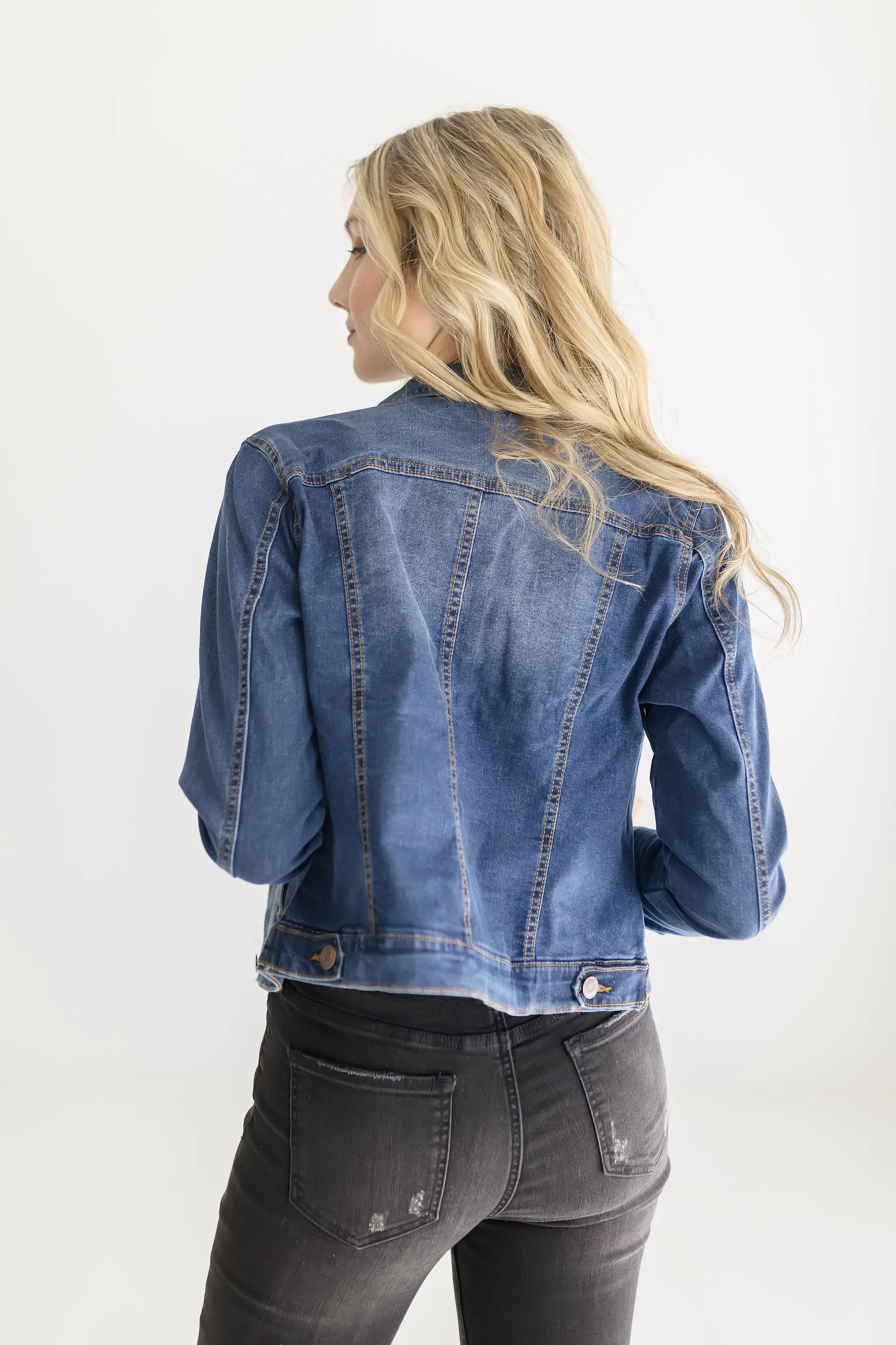 Deanna Denim Jacket Dark Wash