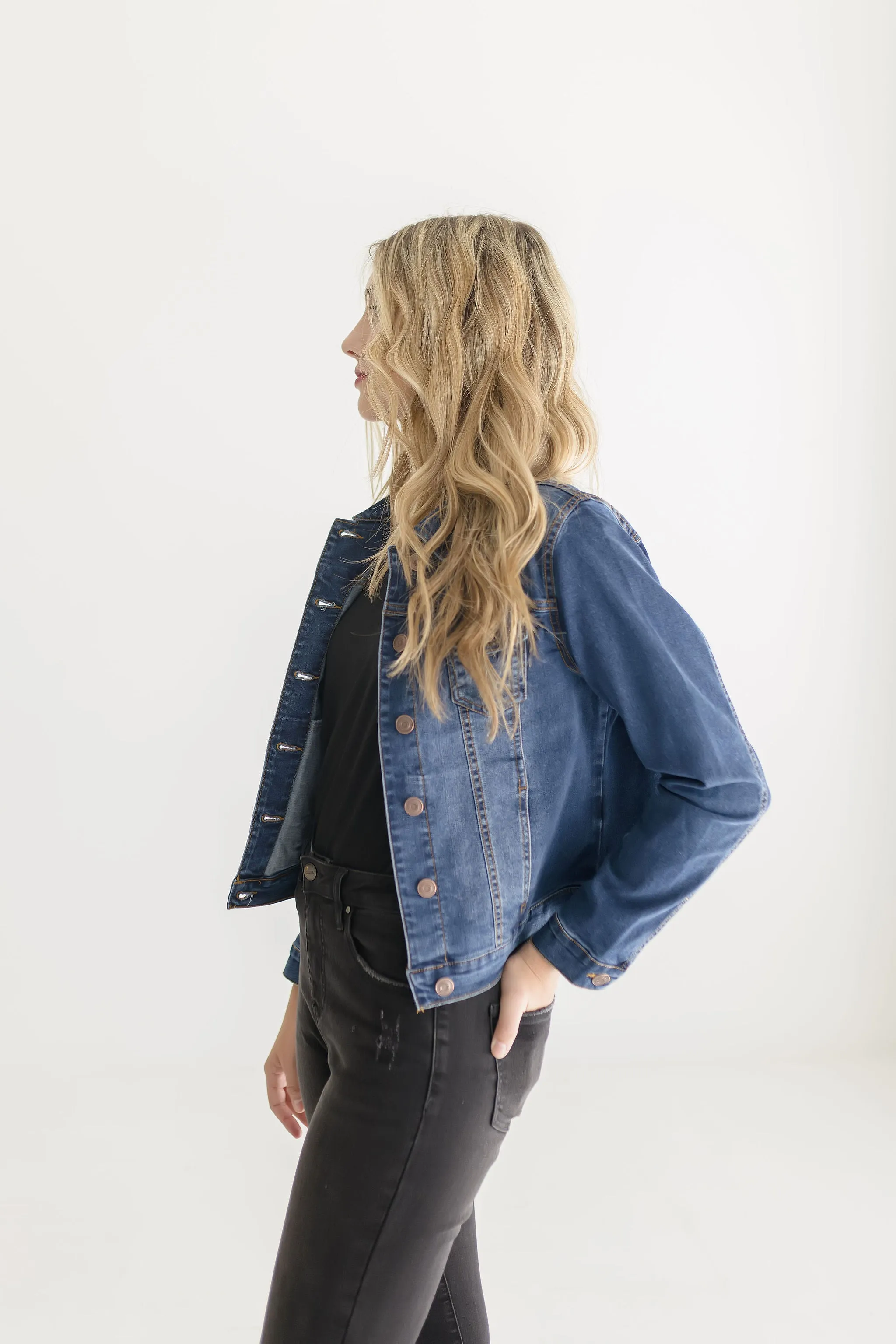 Deanna Denim Jacket Dark Wash