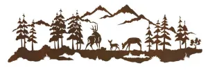 Deer Family 42" Wall Art