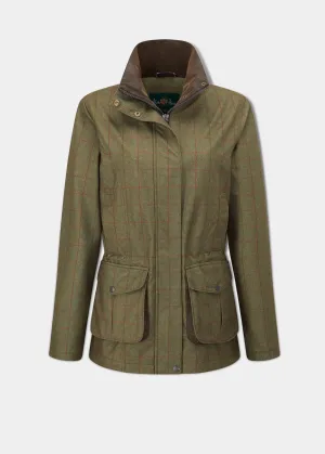 Didsmere Ladies Technical Tweed Coat In Pine - Regular Fit