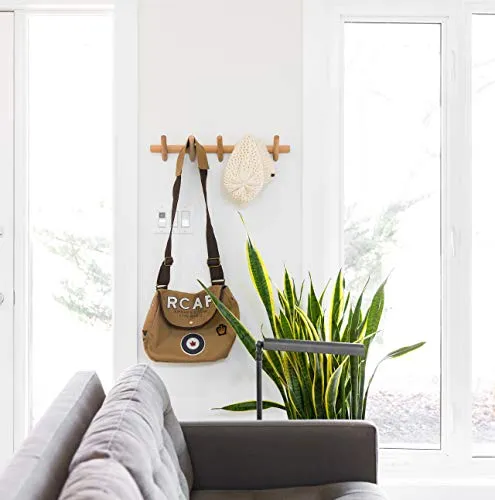 Eden & Co Modern Wall Mounted Coat Hat Rack 5 Hooks