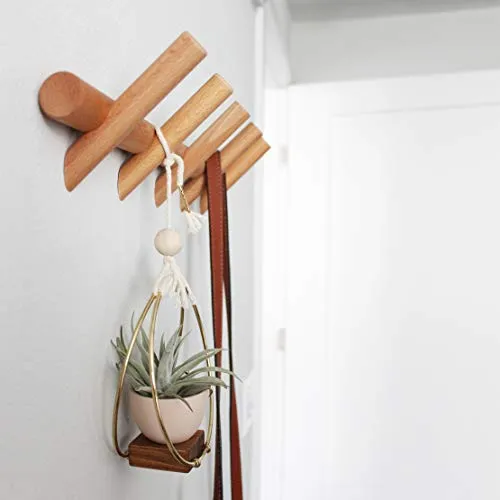 Eden & Co Modern Wall Mounted Coat Hat Rack 5 Hooks