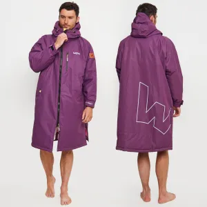 Fleece-Lined Hot Tub Changing Robe | Waterproof & Windproof | Unisex | Purple