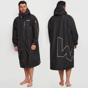 Fleece-Lined Waterproof Changing Robe | Waterproof & Windproof | Unisex | Black & Pink