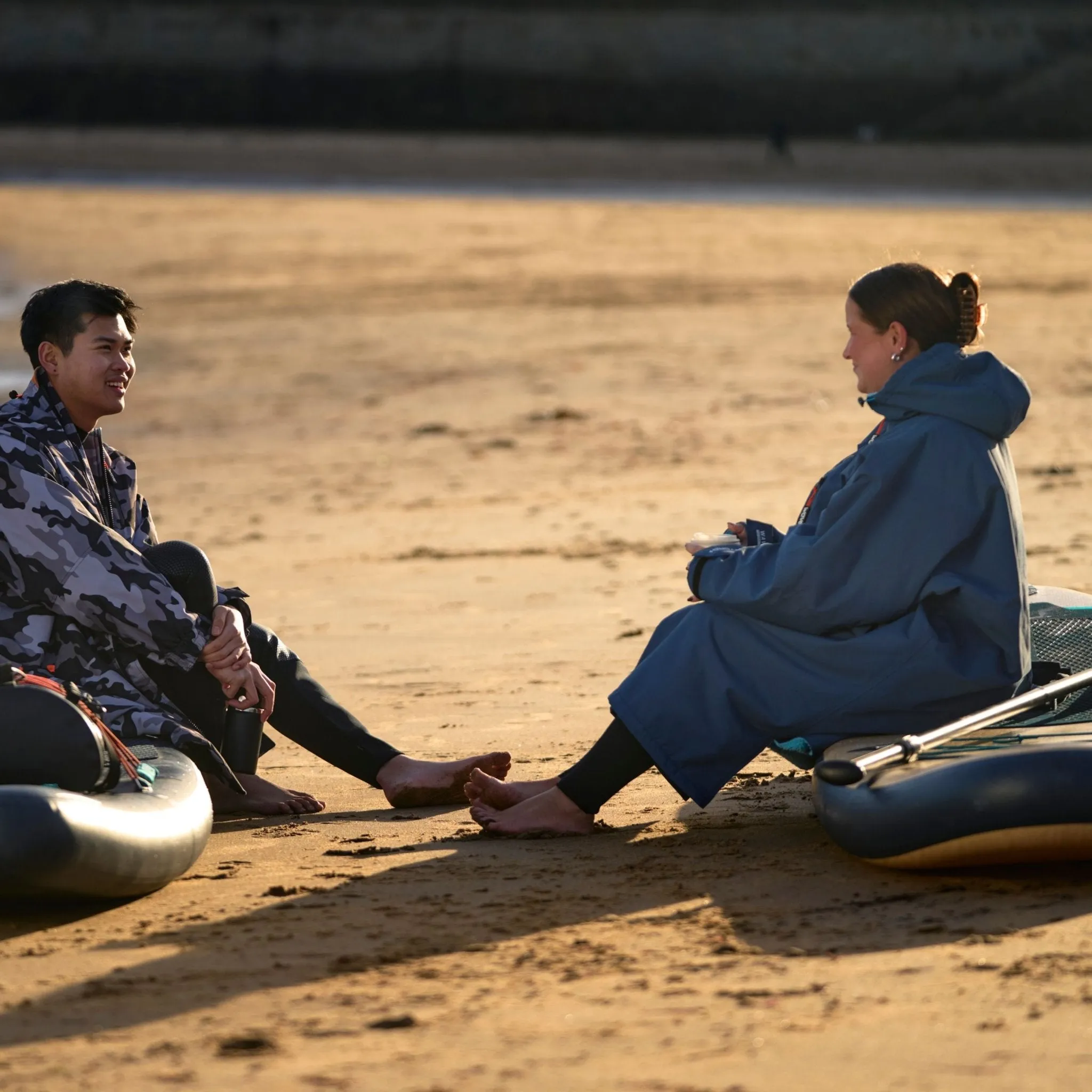 Fleece-Lined Waterproof Changing Robe | Waterproof & Windproof | Unisex | Navy Blue