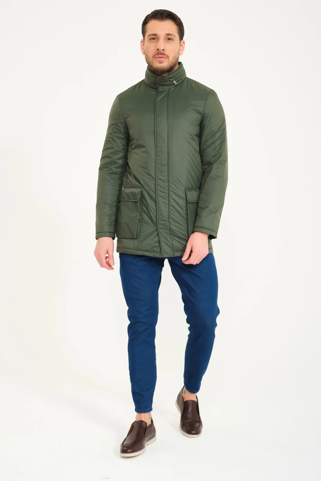 Green Long Waterproof Coat