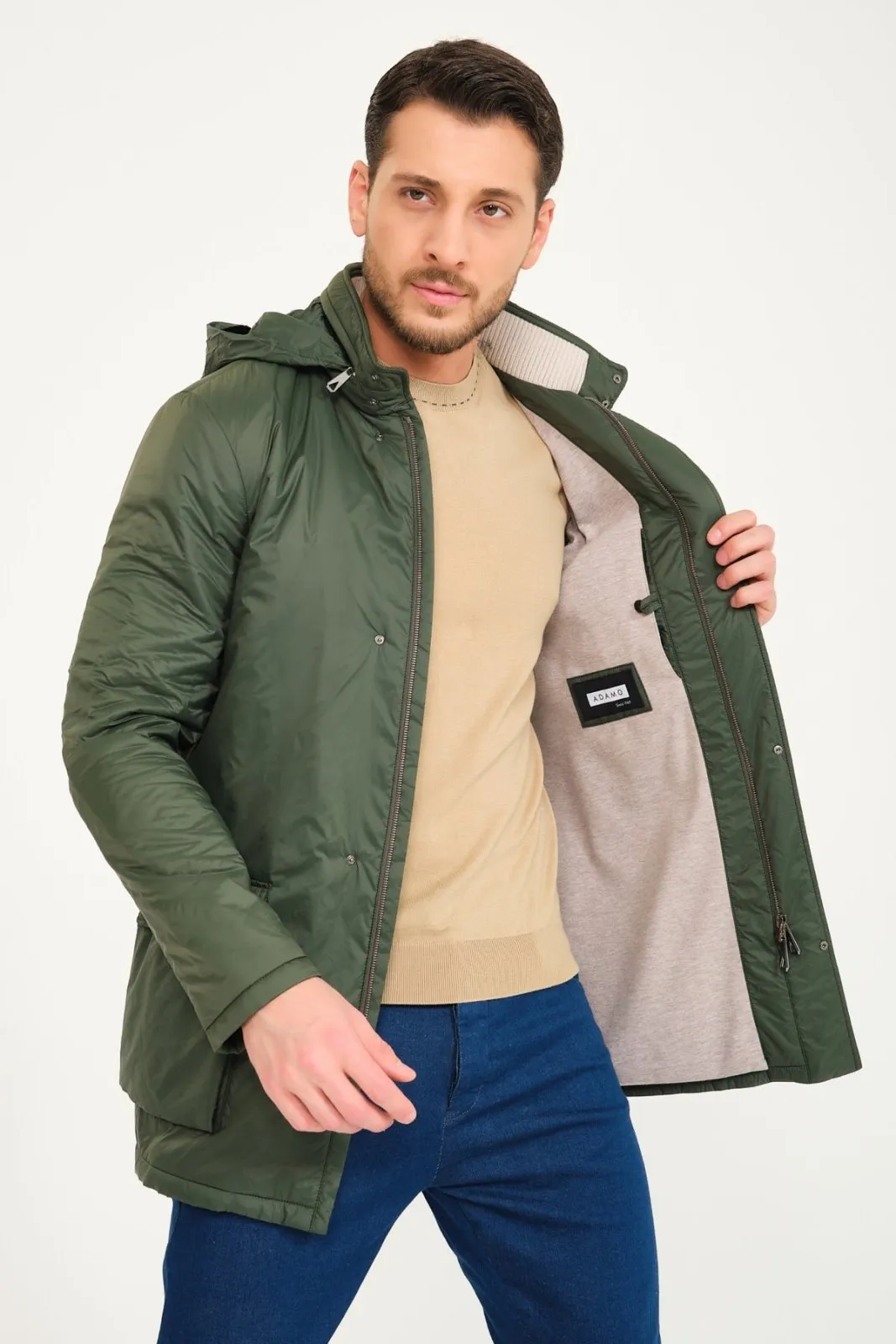 Green Long Waterproof Coat