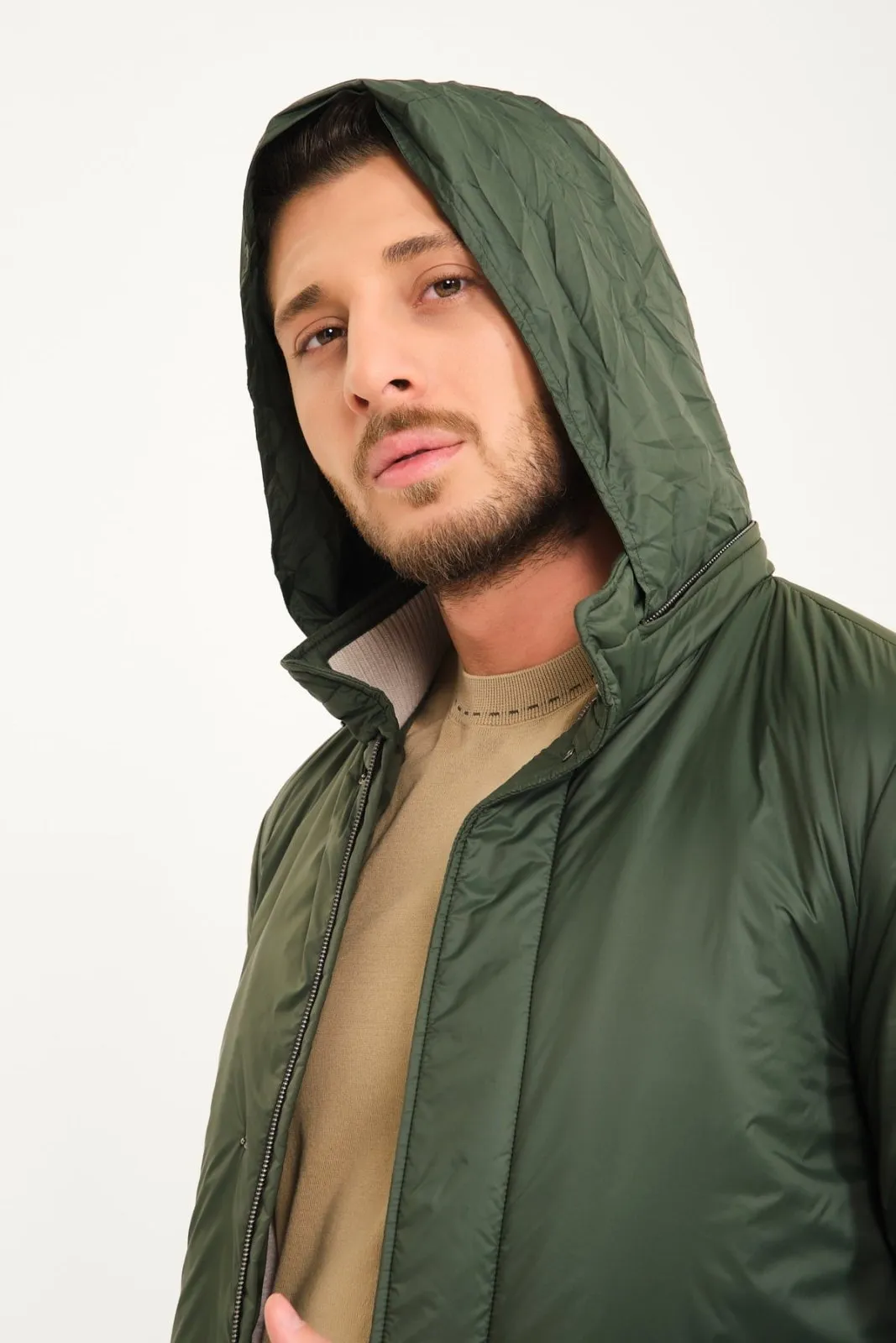 Green Long Waterproof Coat