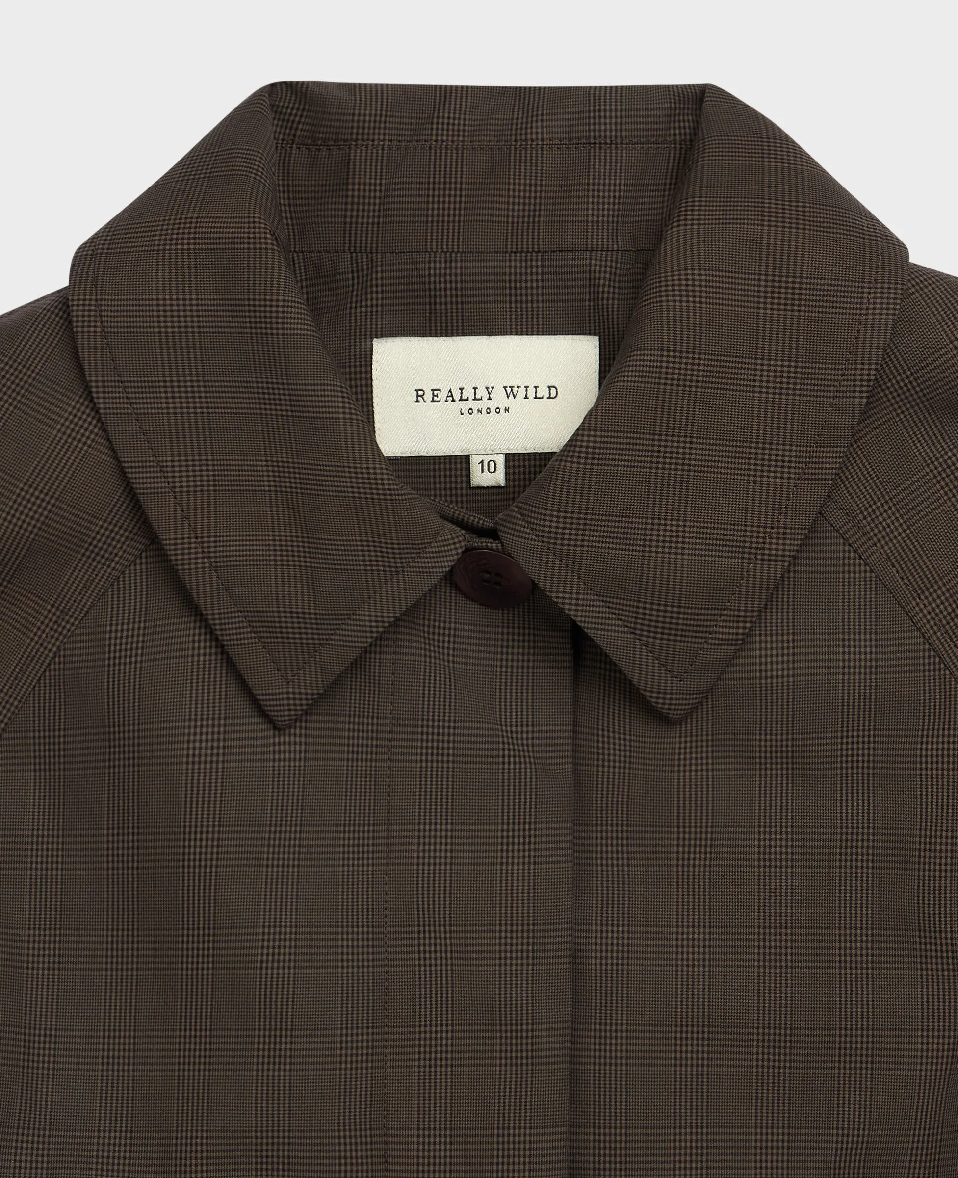 Helen Water Resistant Cotton Check Coat