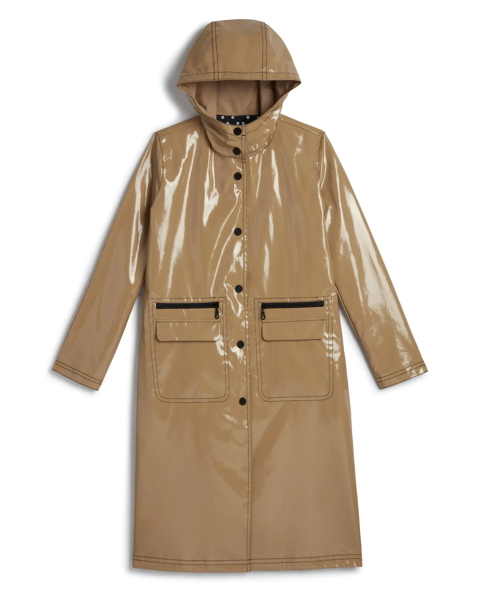 HOODED SLICKER RAIN COAT