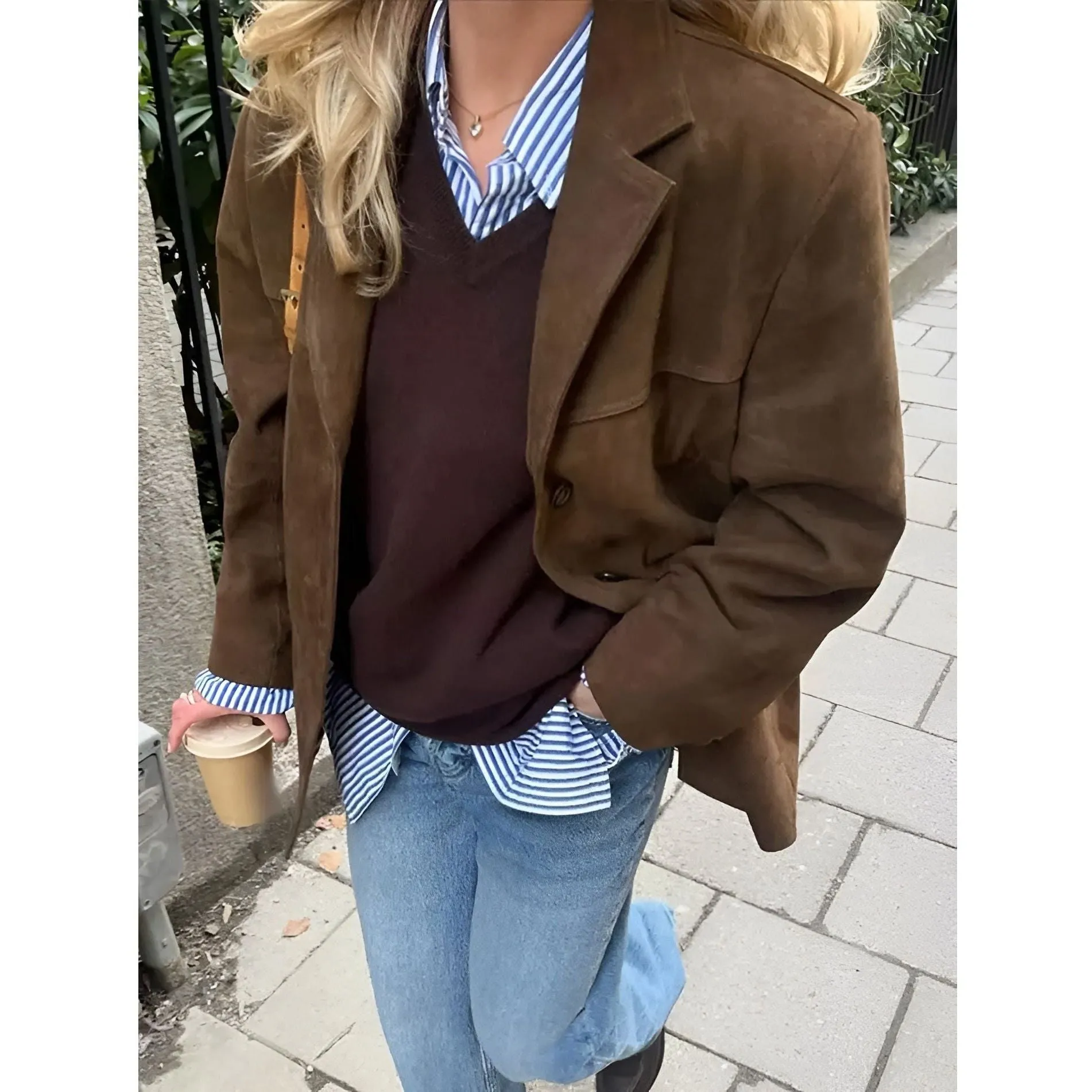 Jenny Jacket - Lässige Lederjacke mit Taschen für Frauen