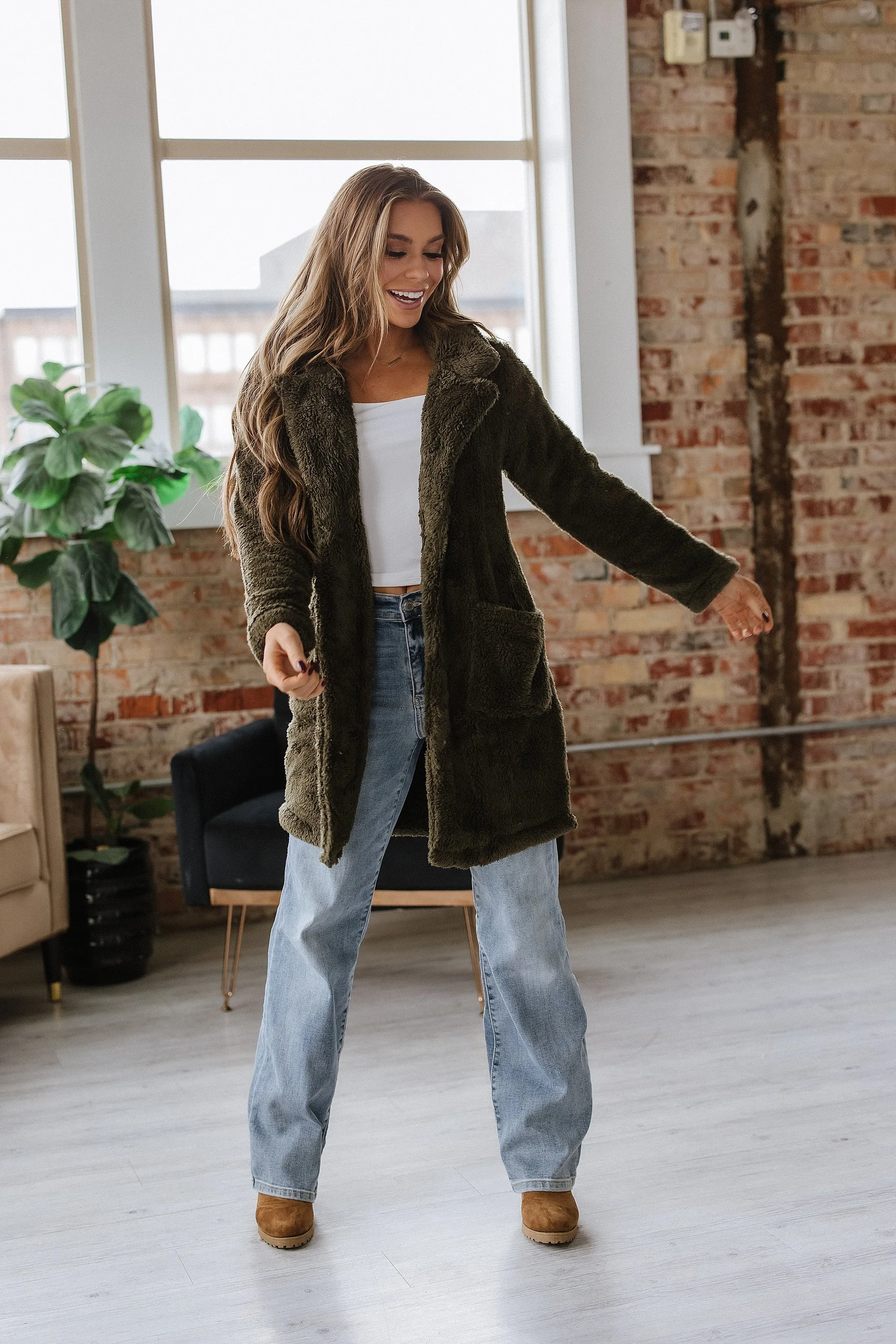 Krishelle Long Sherpa Coat