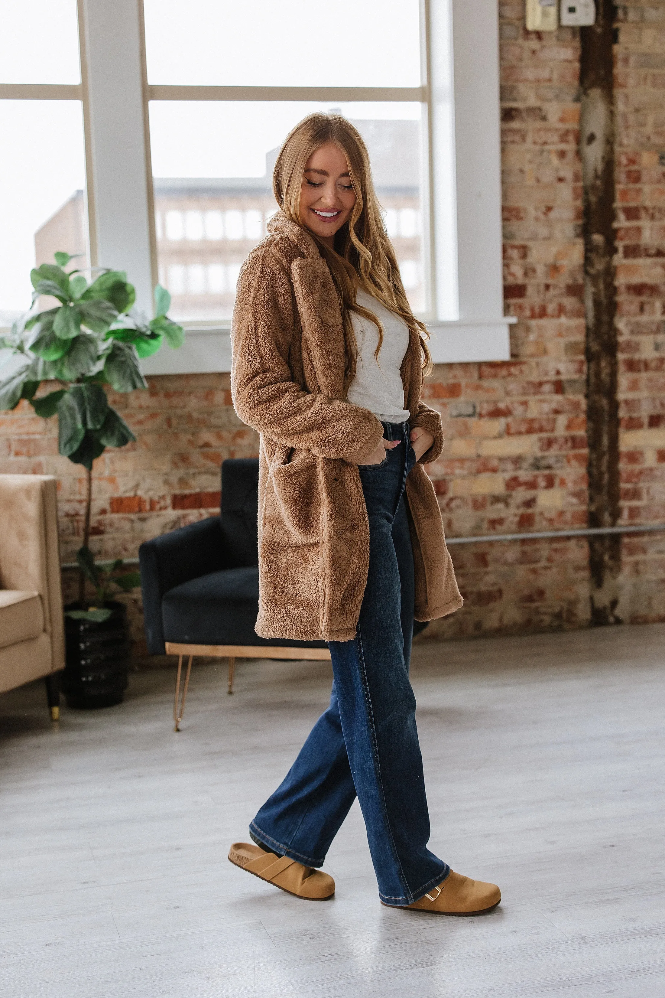 Krishelle Long Sherpa Coat