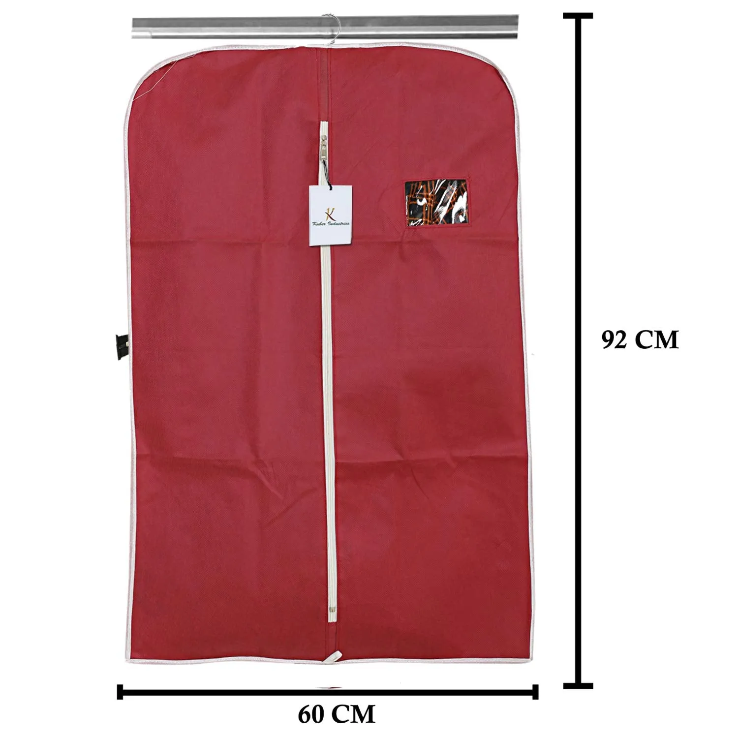 Kuber Industries 3 Piece Non Woven Coat Cover, Maroon (CTKTC2442)