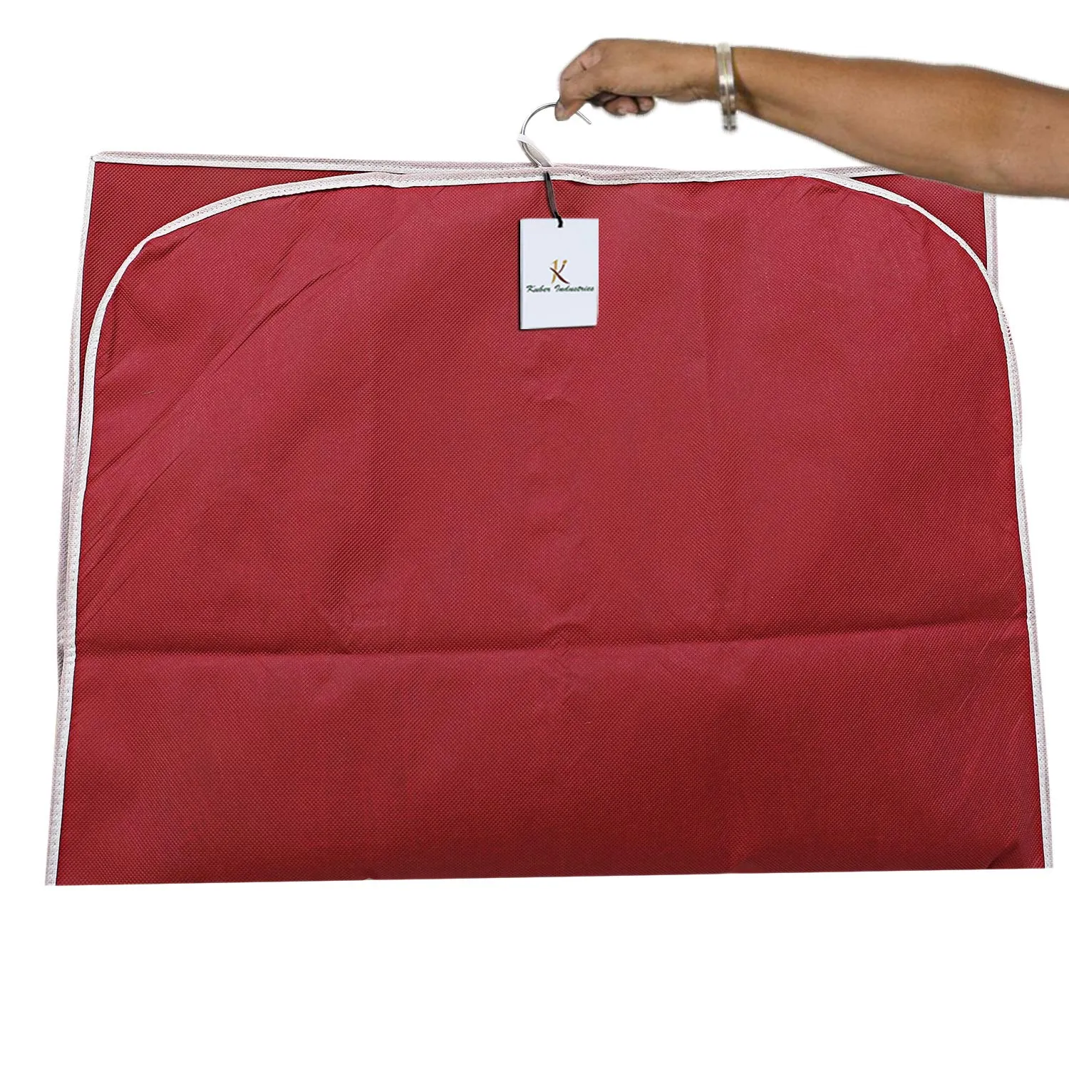 Kuber Industries 3 Piece Non Woven Coat Cover, Maroon (CTKTC2442)