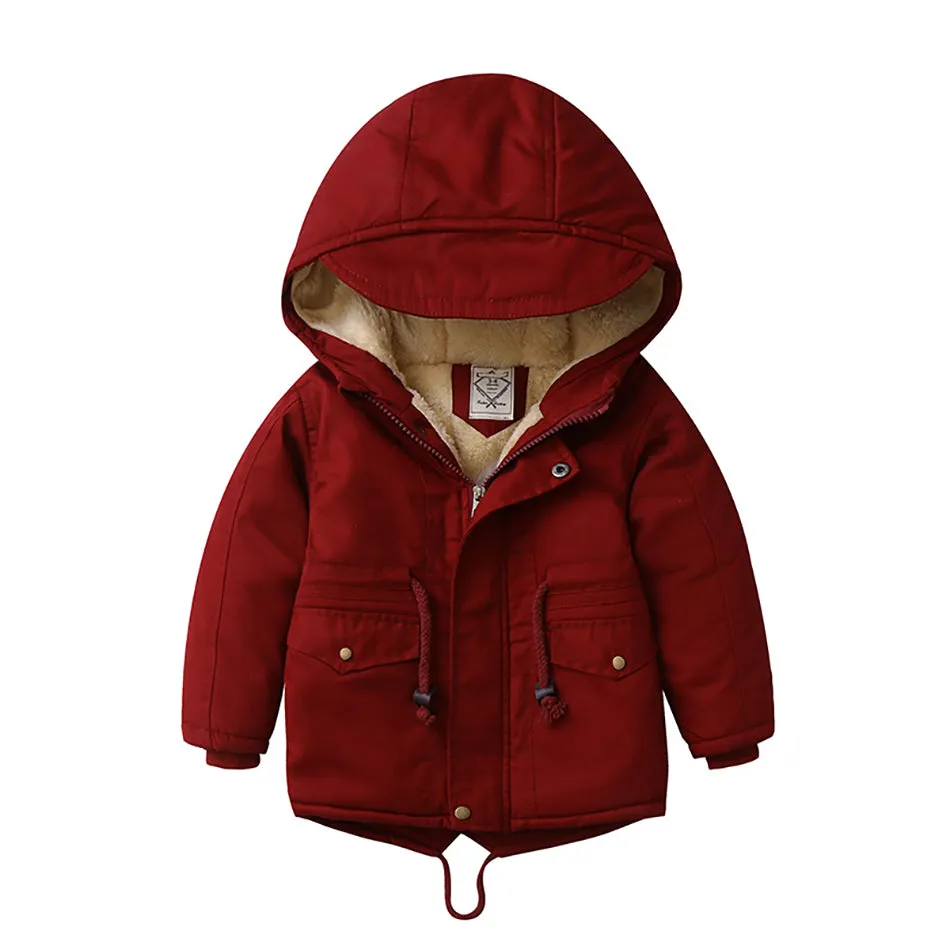 LM 6035 Europe And American Wind Boy's Coat And Cashmere Boy's Windcoat For Autumn And Winter Children's Clothes