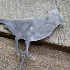 Metal Cardinal Garden Stake - Steel Gardening Decor - Bird Yard Art Marker - Wildlife Garden Decor - Kentucky State Bird