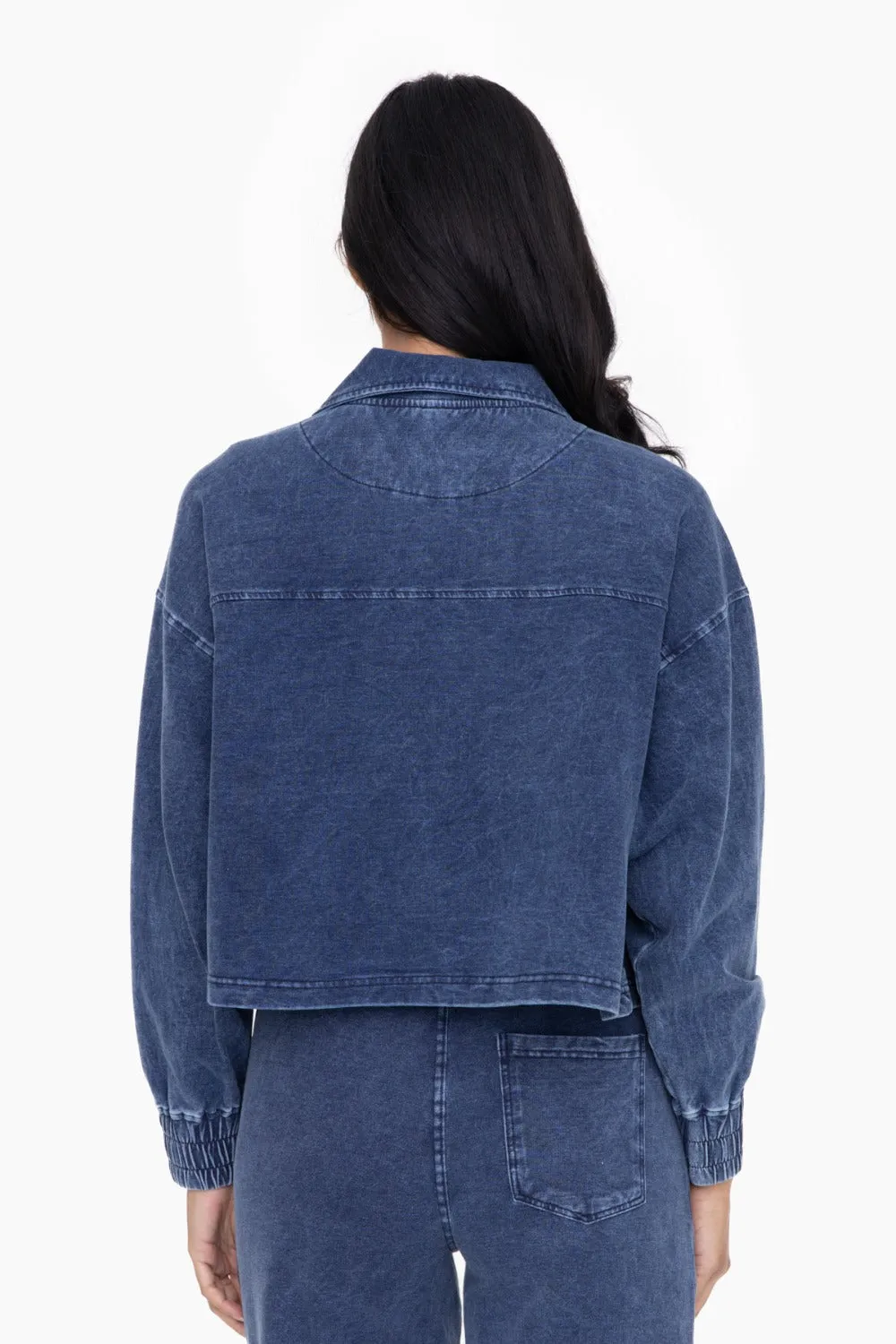 Mono B Mineral Wash Cropped Cotton Jacket