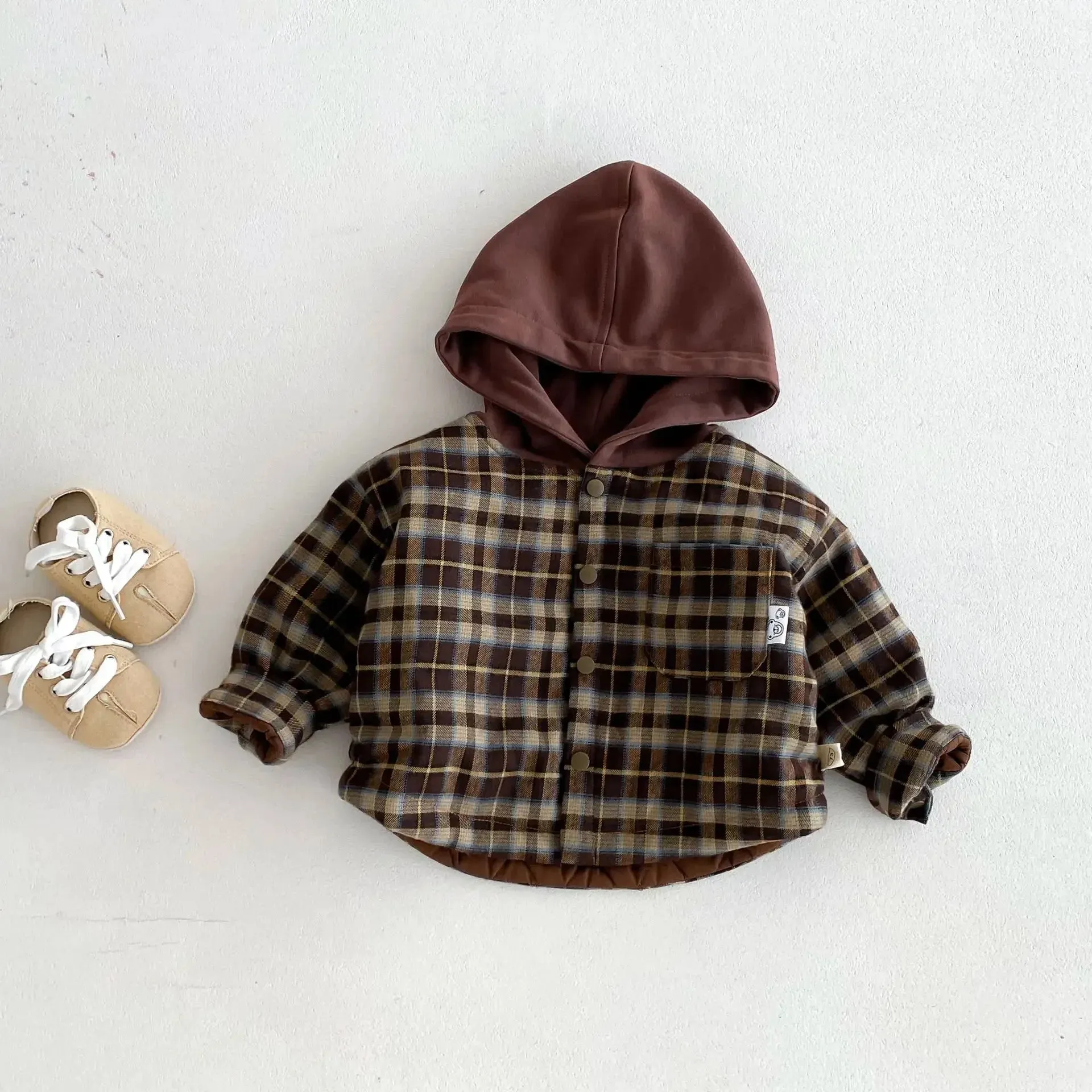 Plaid Winter Hooded Jacket