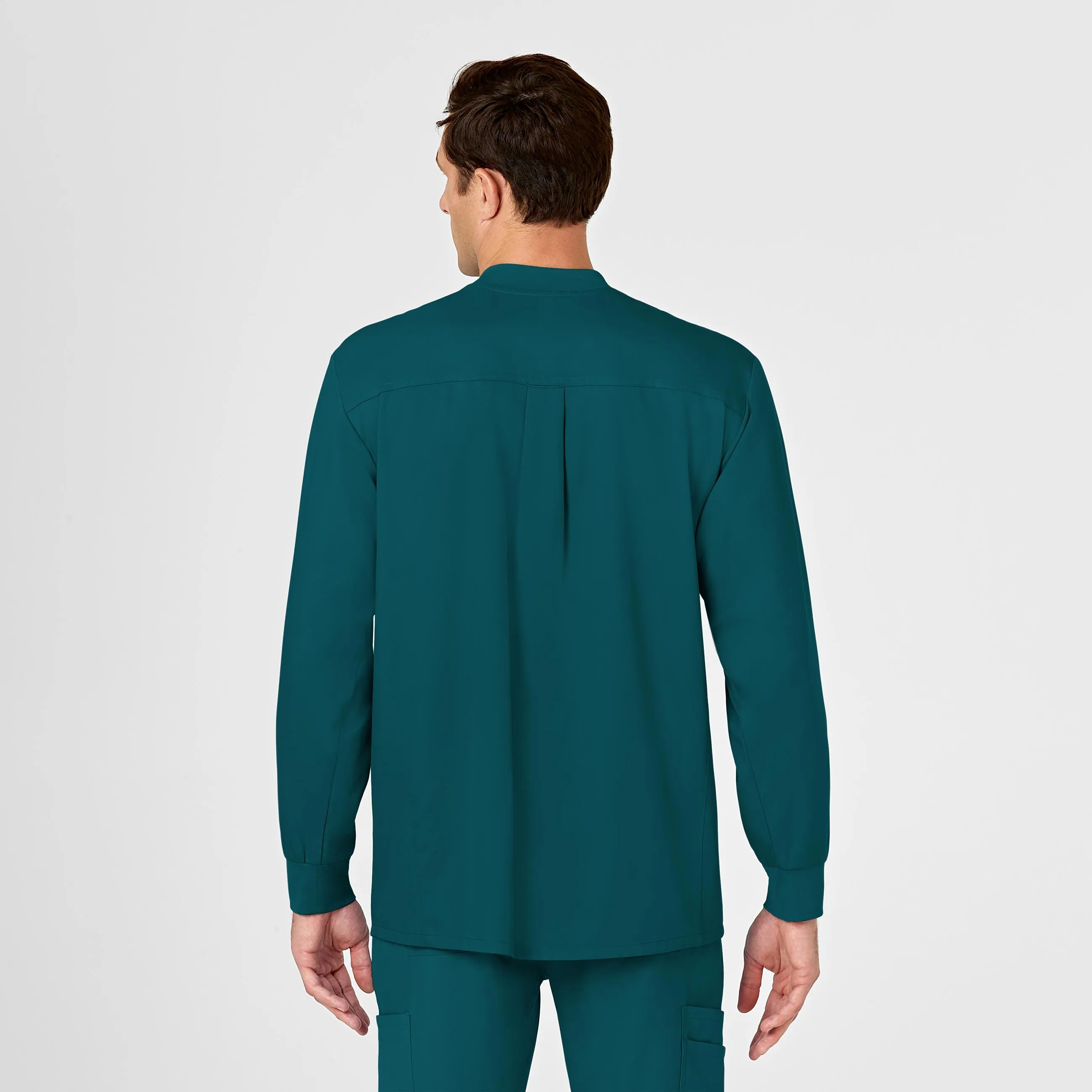 PRO Men's Snap Front Scrub Jacket - Caribbean