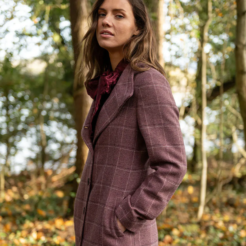 Sinead Mauve Thirsk Tweed Coat