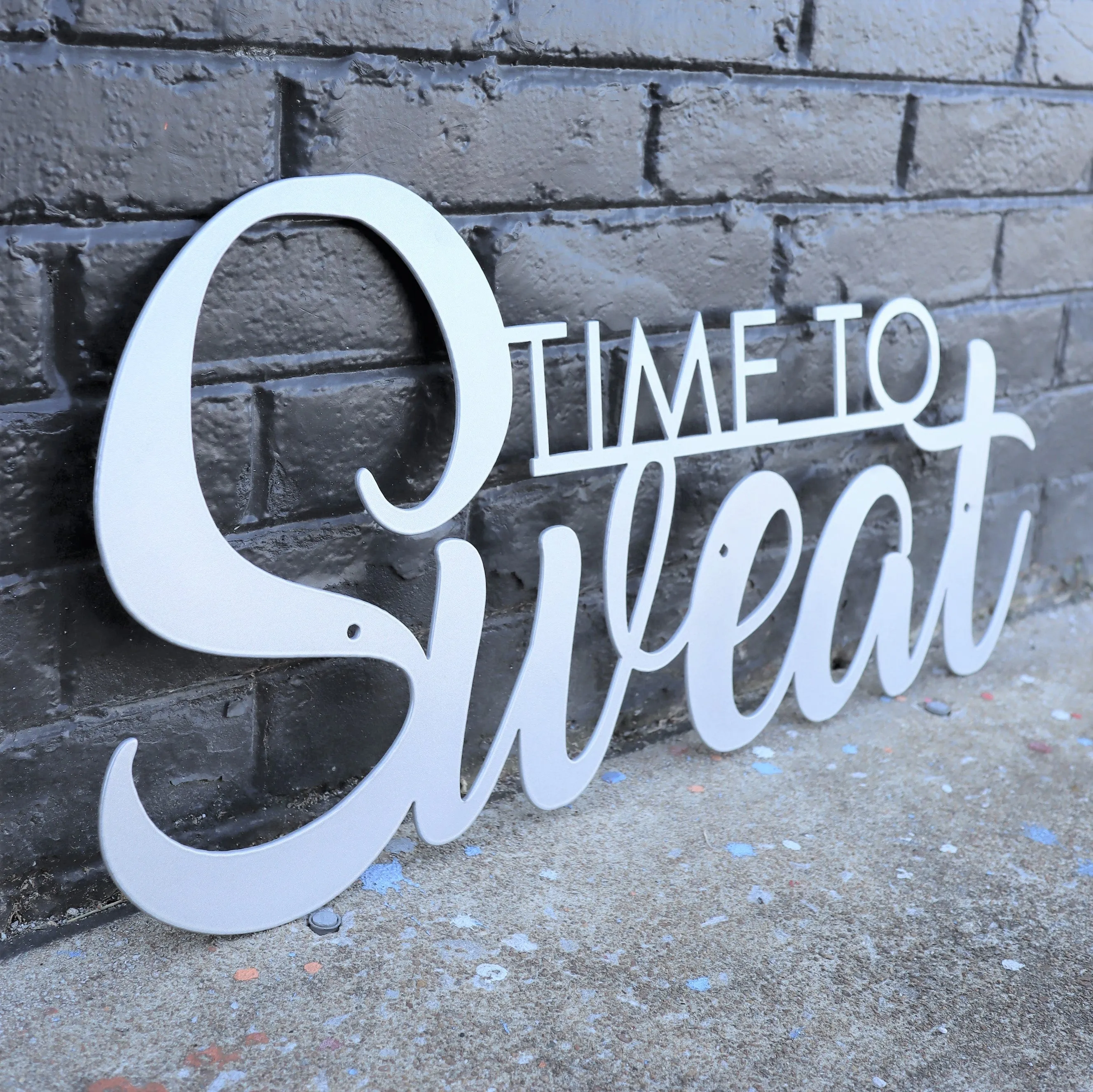 Time to Sweat - Home Gym Sign - Work Out, Exercise, Biking Decor