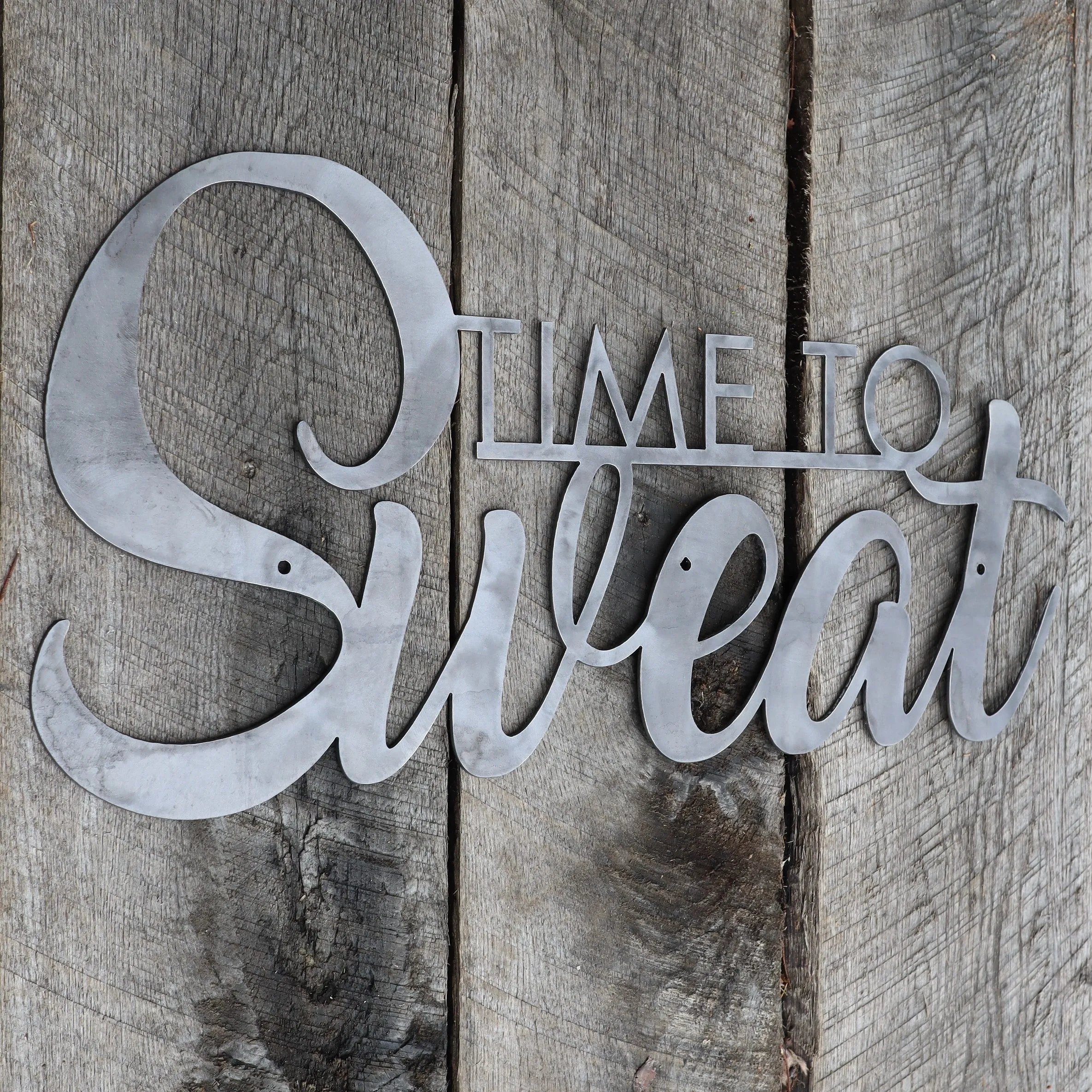 Time to Sweat - Home Gym Sign - Work Out, Exercise, Biking Decor