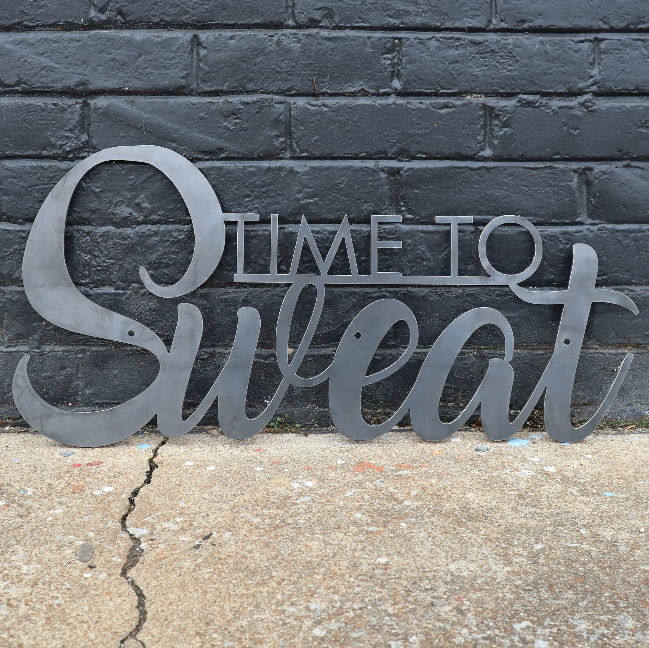 Time to Sweat - Home Gym Sign - Work Out, Exercise, Biking Decor