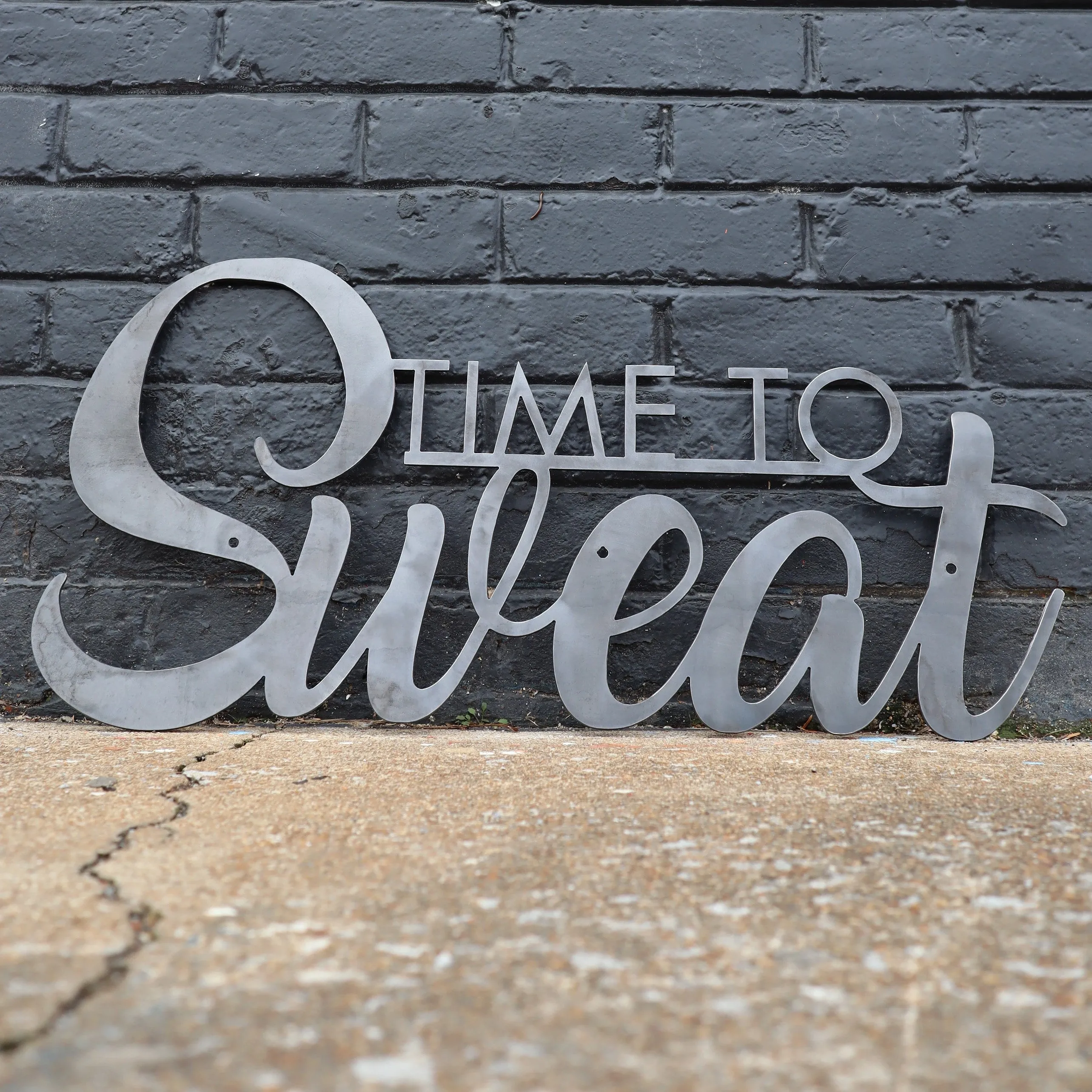 Time to Sweat - Home Gym Sign - Work Out, Exercise, Biking Decor