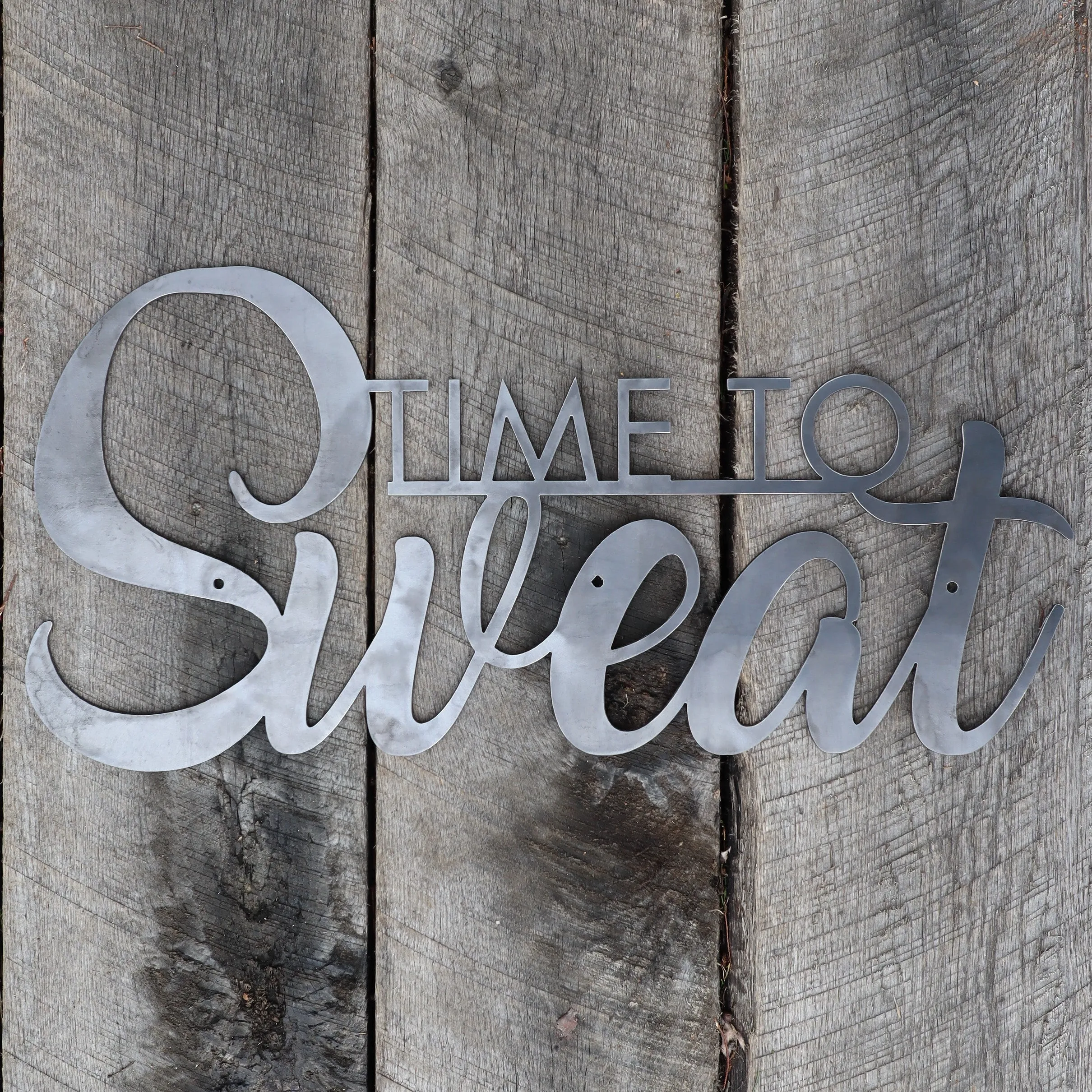 Time to Sweat - Home Gym Sign - Work Out, Exercise, Biking Decor