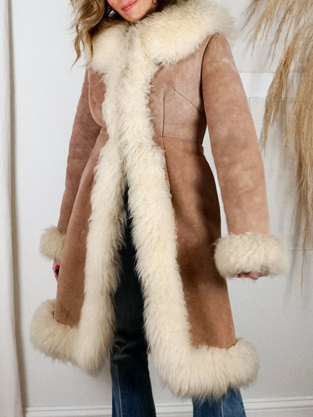 Vintage 70's Fluffy Sheepskin Fur Coat