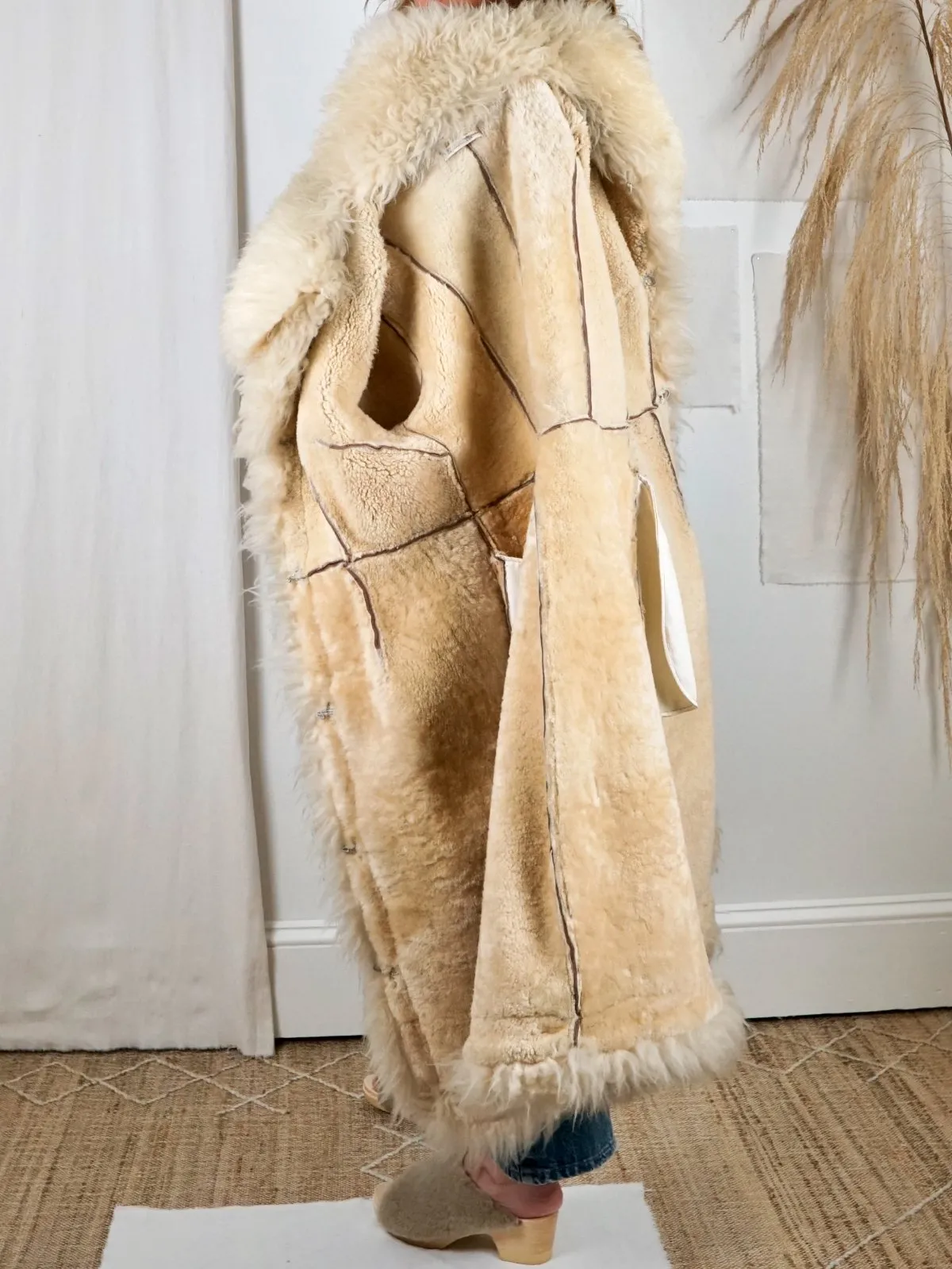 Vintage 70's Fluffy Sheepskin Fur Coat