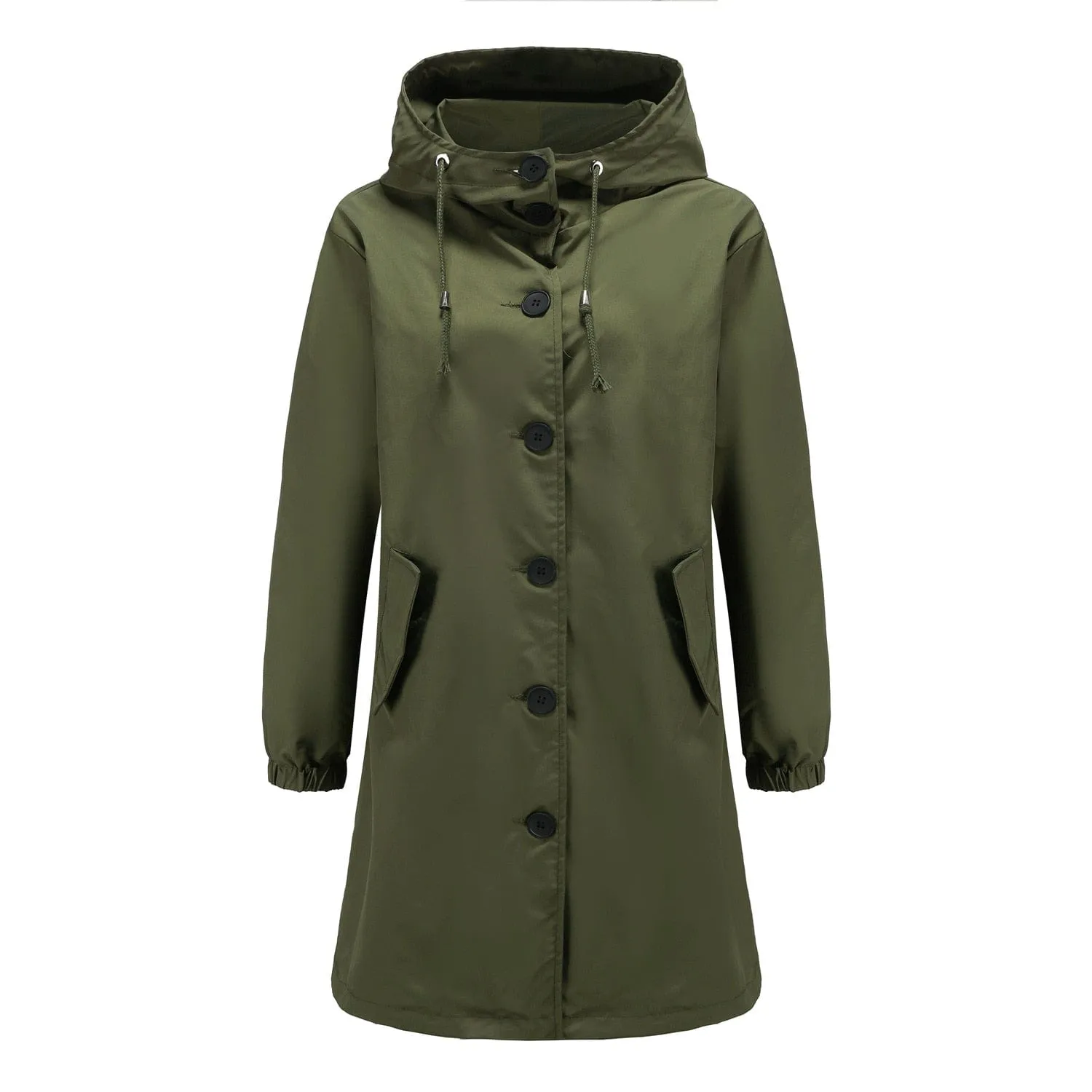 Waterproof Hooded Long Trench Coat