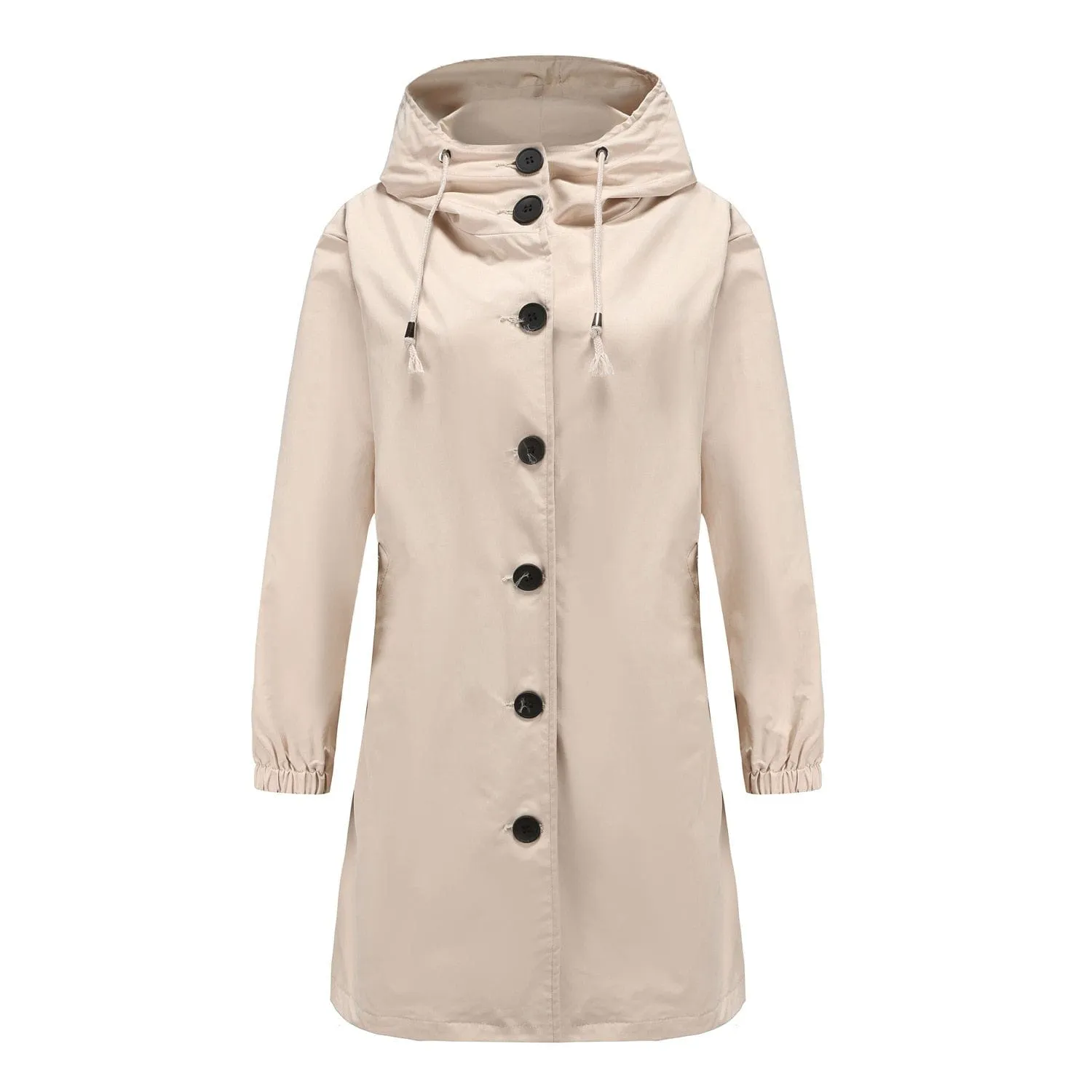 Waterproof Hooded Long Trench Coat