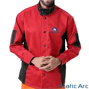 WELDING JACKET FLAME RESISTANT COTTON HEAT PROOF WELDERS SLEEVED COAT PPE